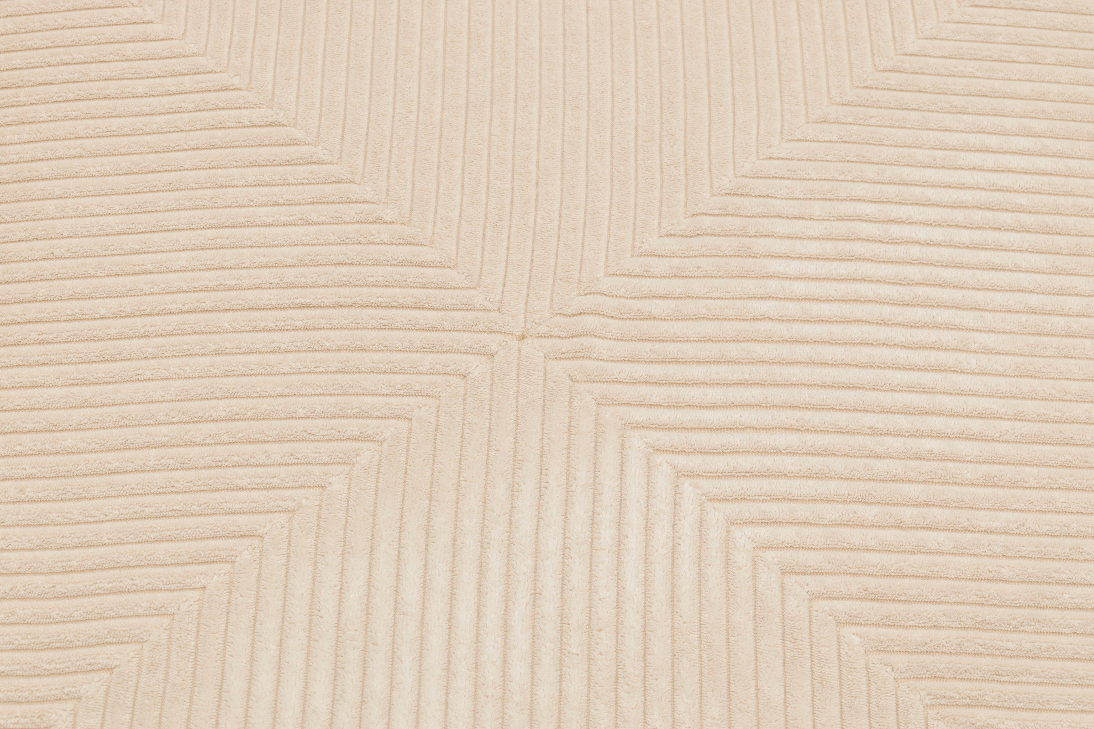 RAUM.ID Hoekbank Gerrid L-vorm Ribfluwelen bekleding, modulaire bank, bestaande uit hoek- en tussenelement + voetenbank/poef