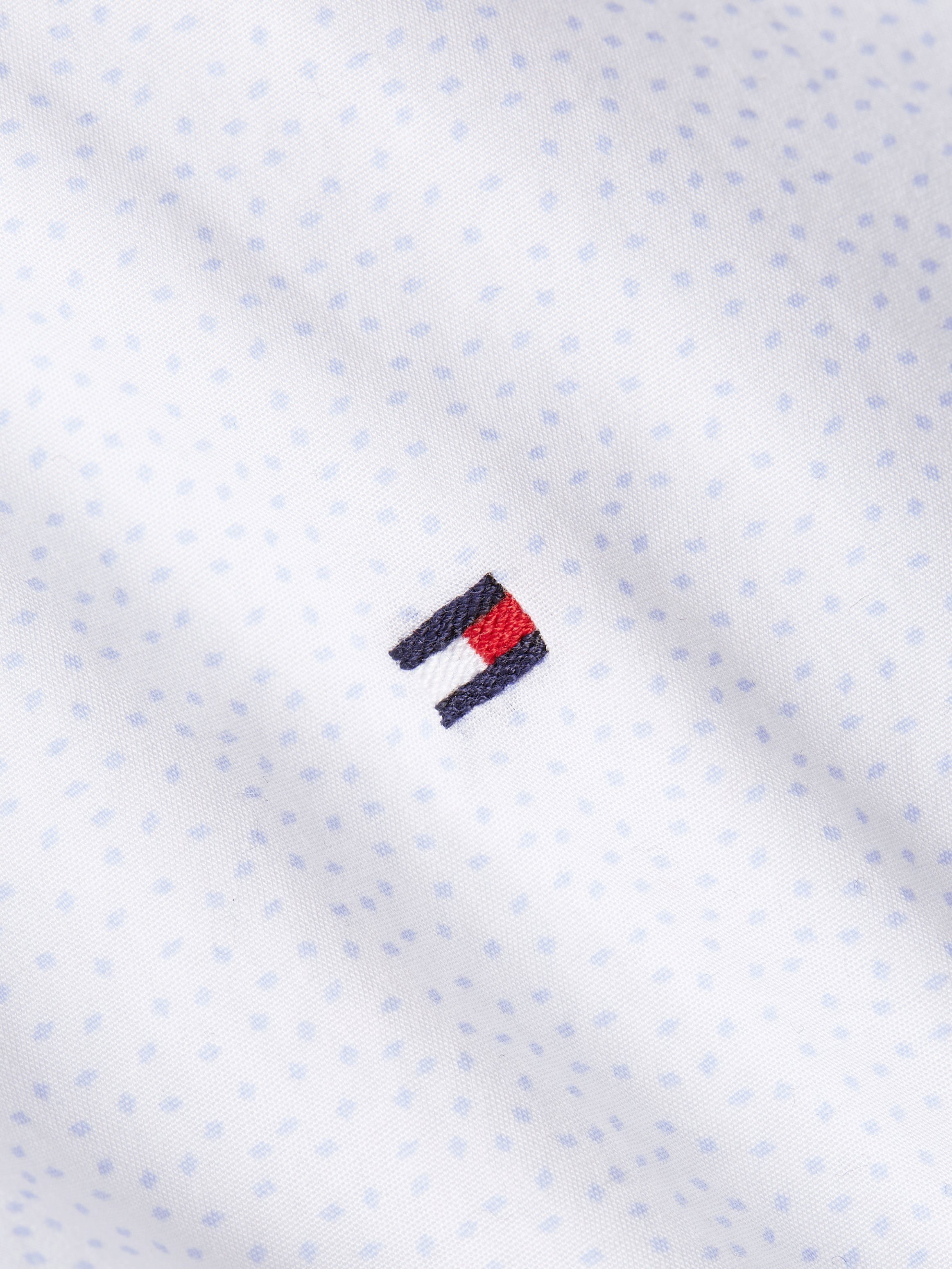 Tommy Hilfiger Overhemd met lange mouwen CL W-TILE PRINT RF SHIRT met subtiele labelvlag op de borst