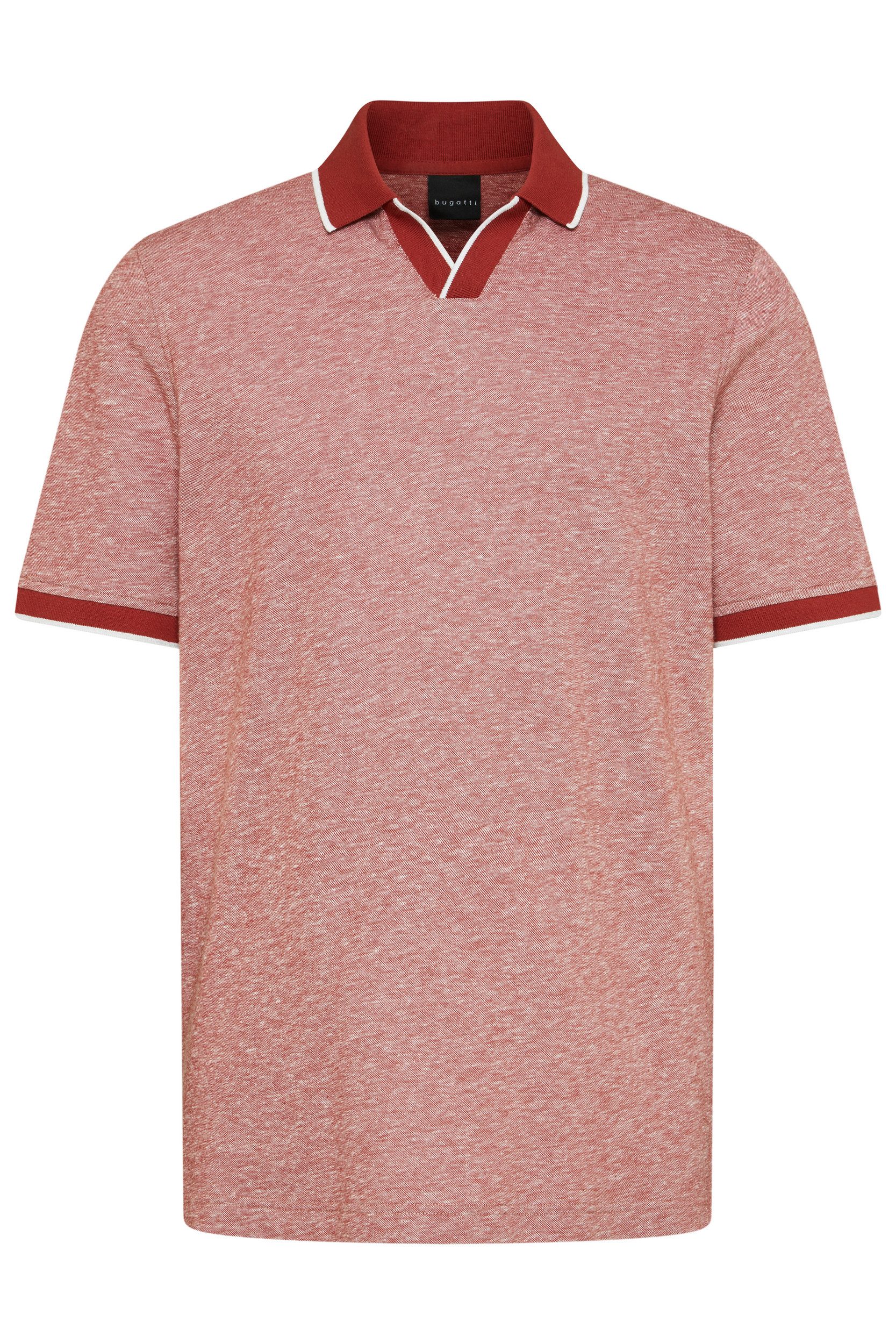 Bugatti Poloshirt met contraststrepen