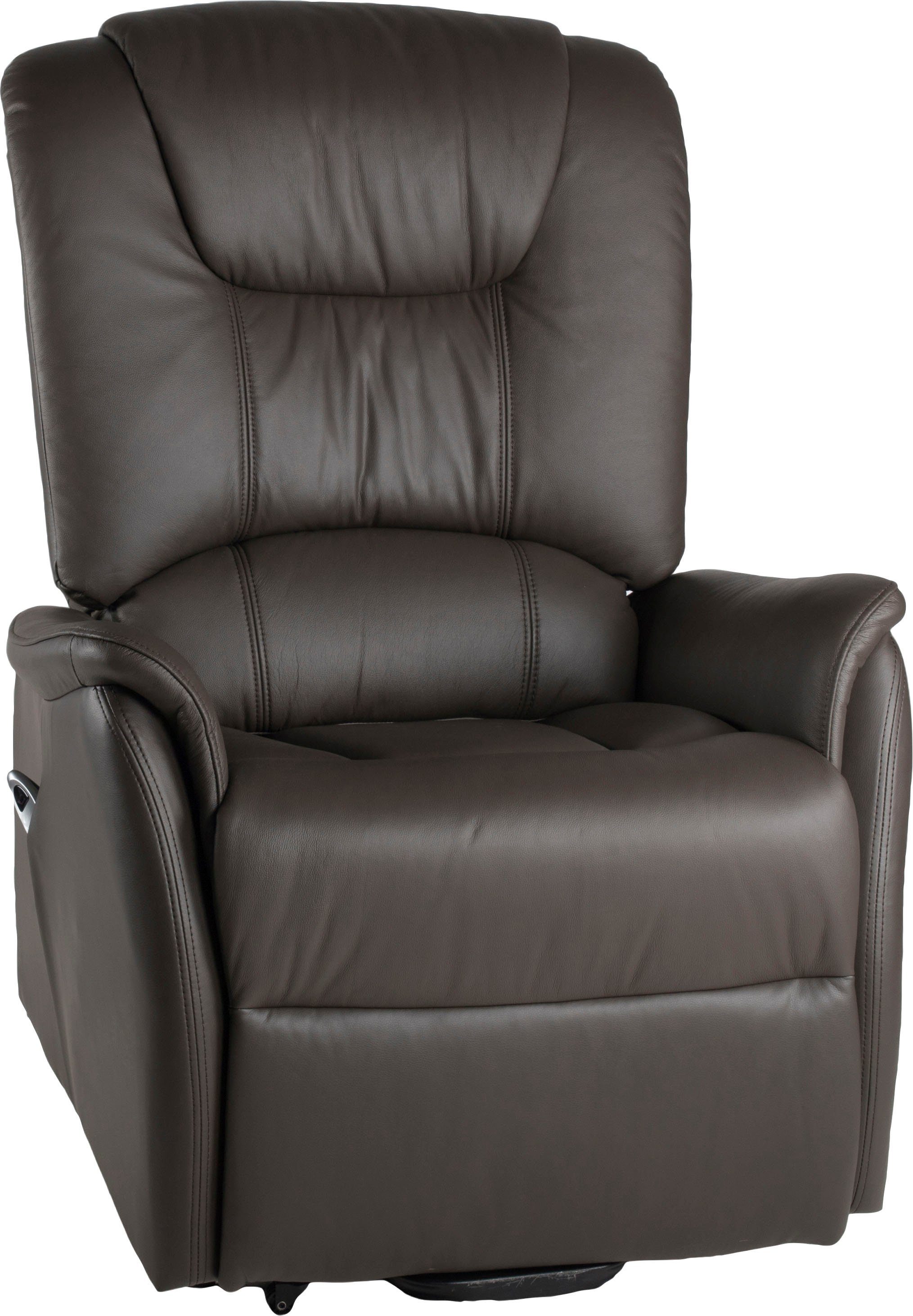 Duo Collection Relaxfauteuil Messina XXL tot 150 kg draagvermogen, met elektrische opstahulp tv-fauteuils bruin