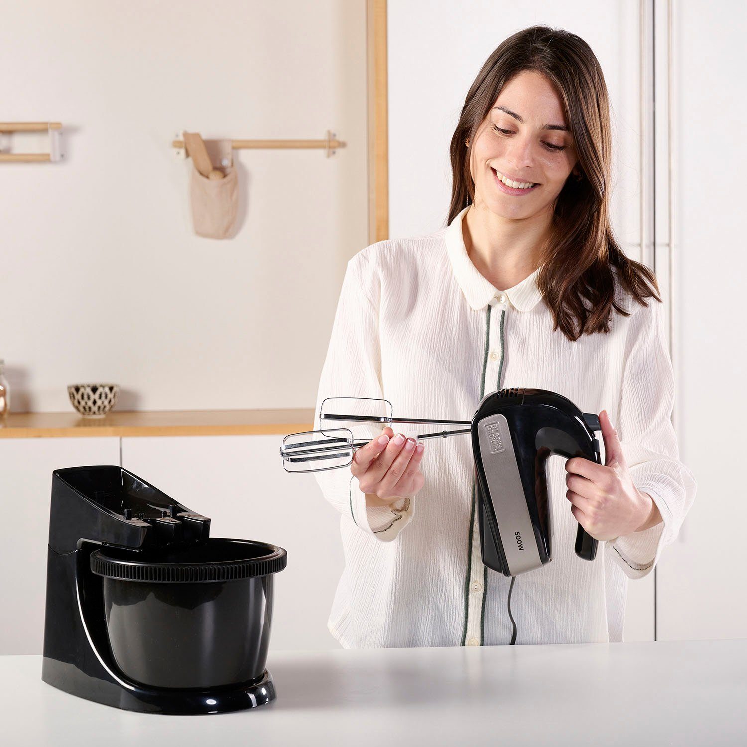 Black + Decker Handmixer BXMXA500E / ES9130090B met sleutel