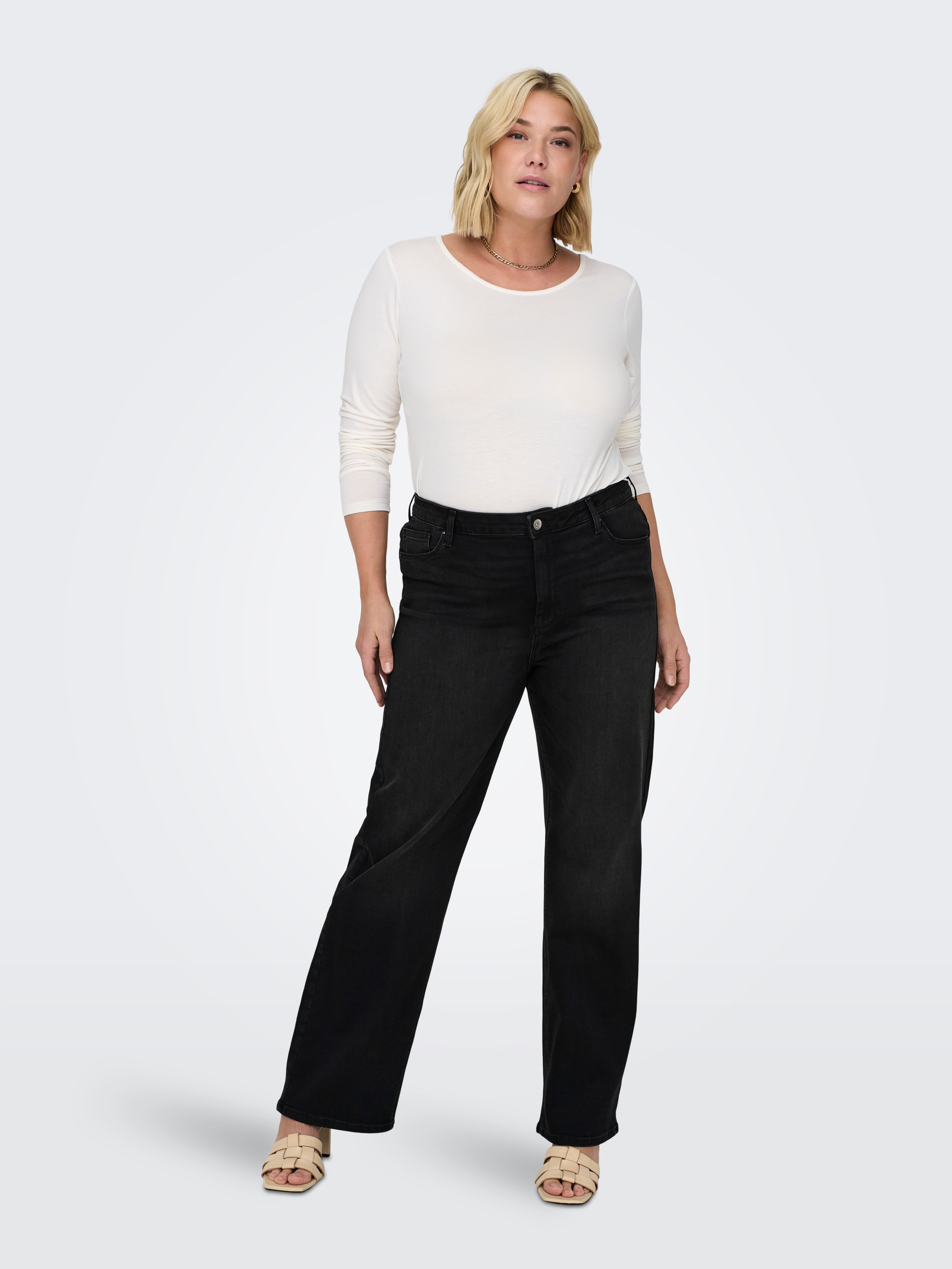 ONLY CARMAKOMA High-waist jeans CARWILLY HW WIDE JEANS CRO1099 NOOS