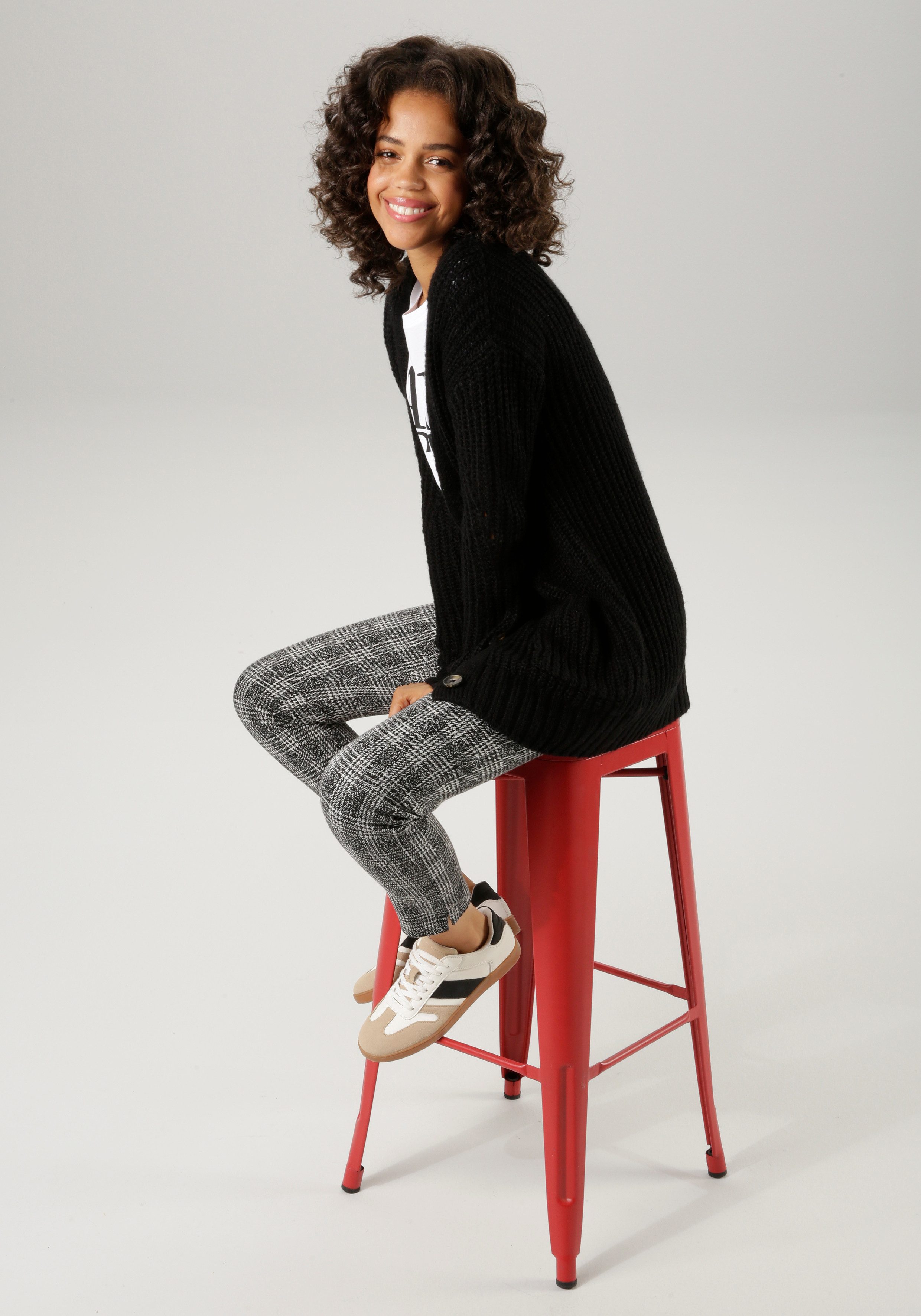 Aniston CASUAL Vest met prachtig breipatroon