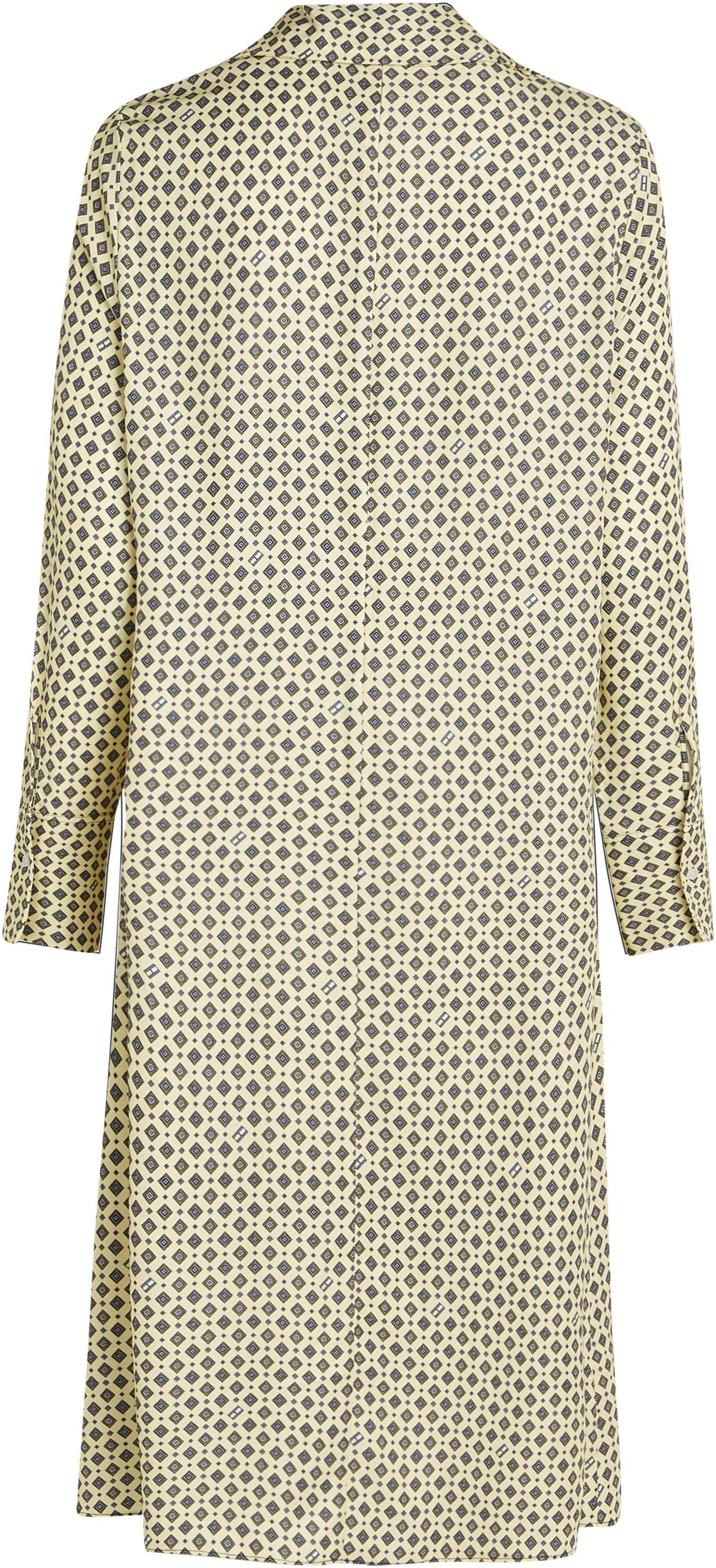 Tommy Hilfiger Blousejurk FOULARD DRAPED MIDI DRESS met tommy hilfiger merklabel