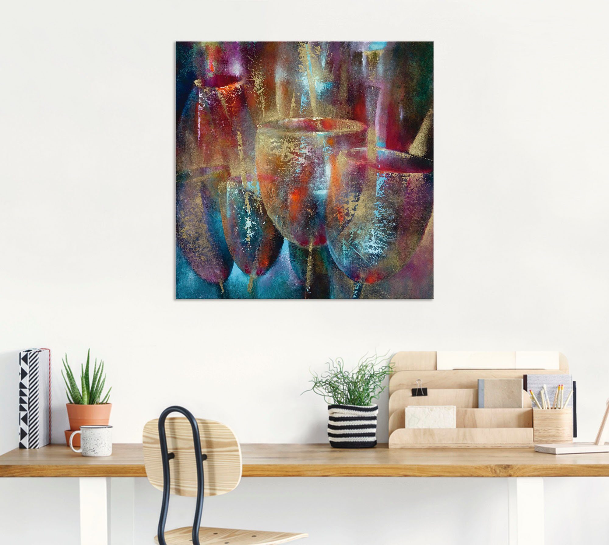 Artland Artprint Reflectie als artprint van aluminium, artprint voor buiten, artprint op linnen in verschillende maten