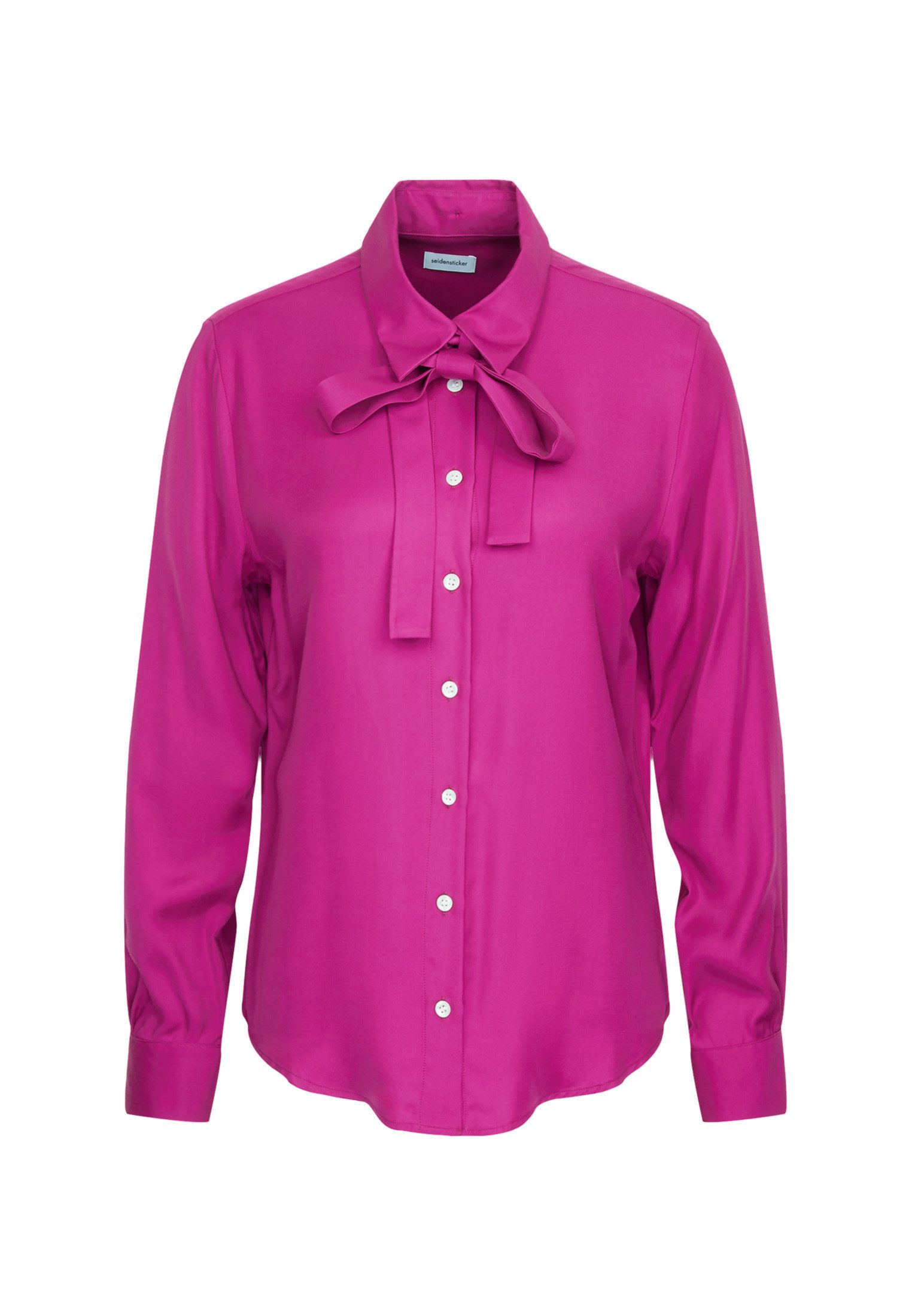 seidensticker Overhemdblouse Zwarte roos Lange mouwen kraag uni