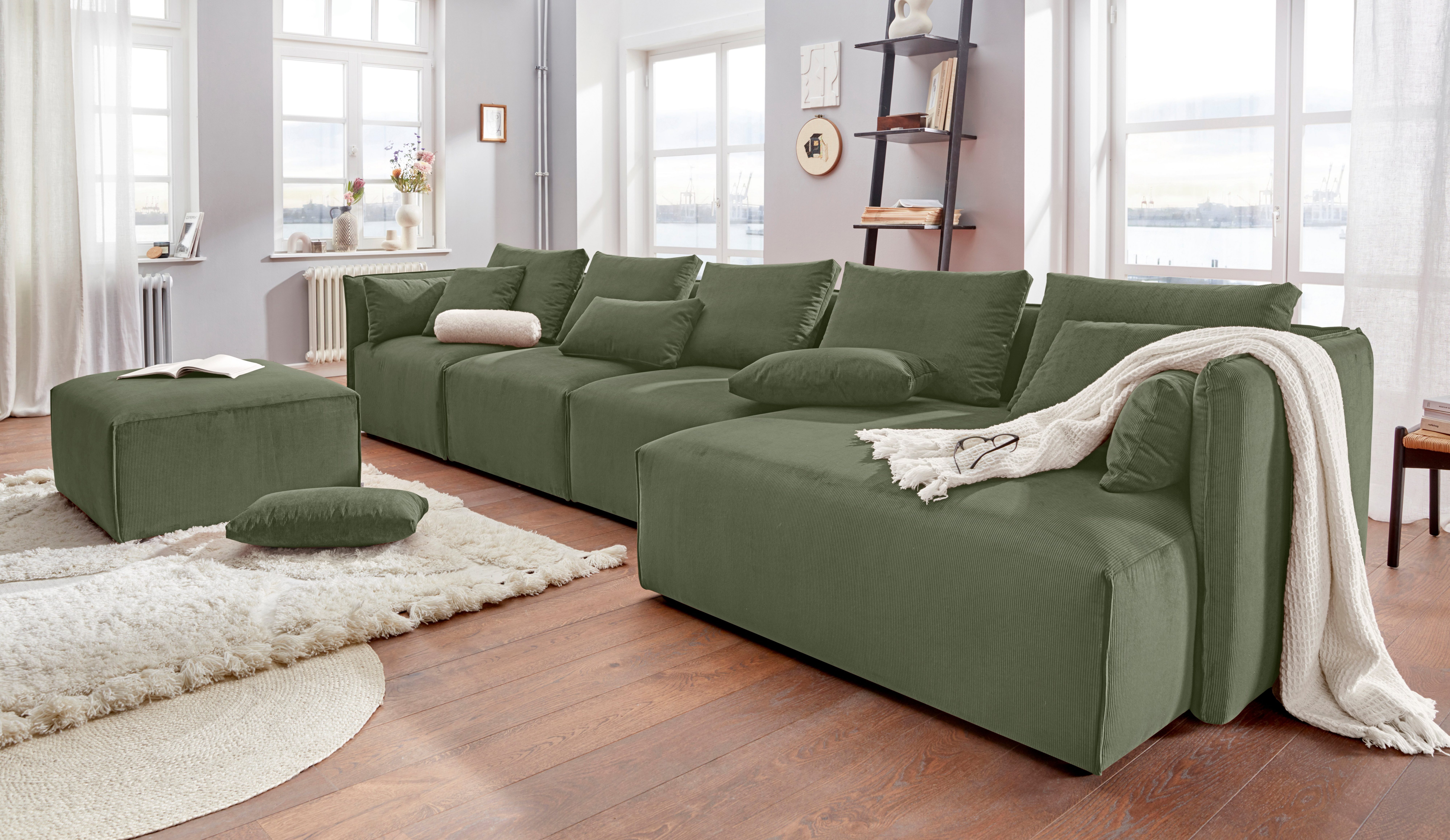 andas Ottomane Nöre korte lounge-module - zelf samenstellen, breedte 138 cm, diepte 128 cm