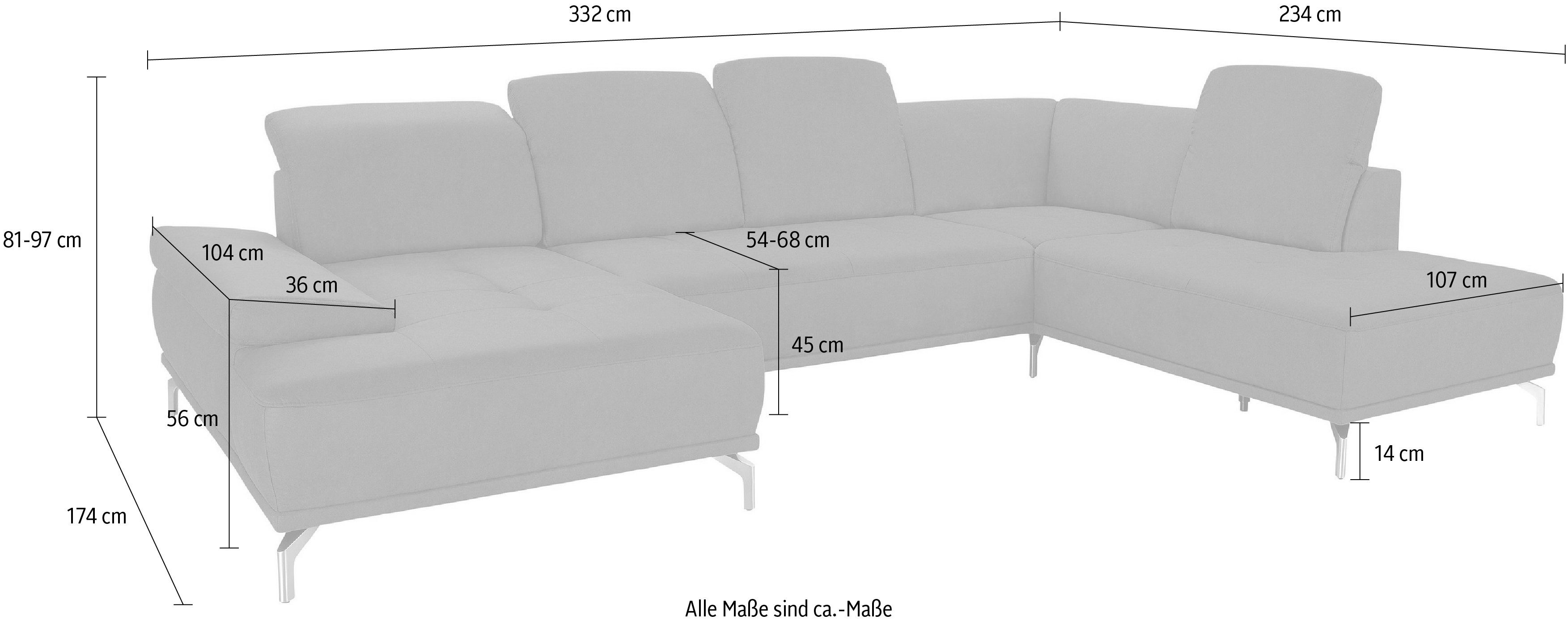 Places of Style Zithoek Caluna Incl. zitdiepteverstelling, optioneel met hoofd- en armleuningverstelling