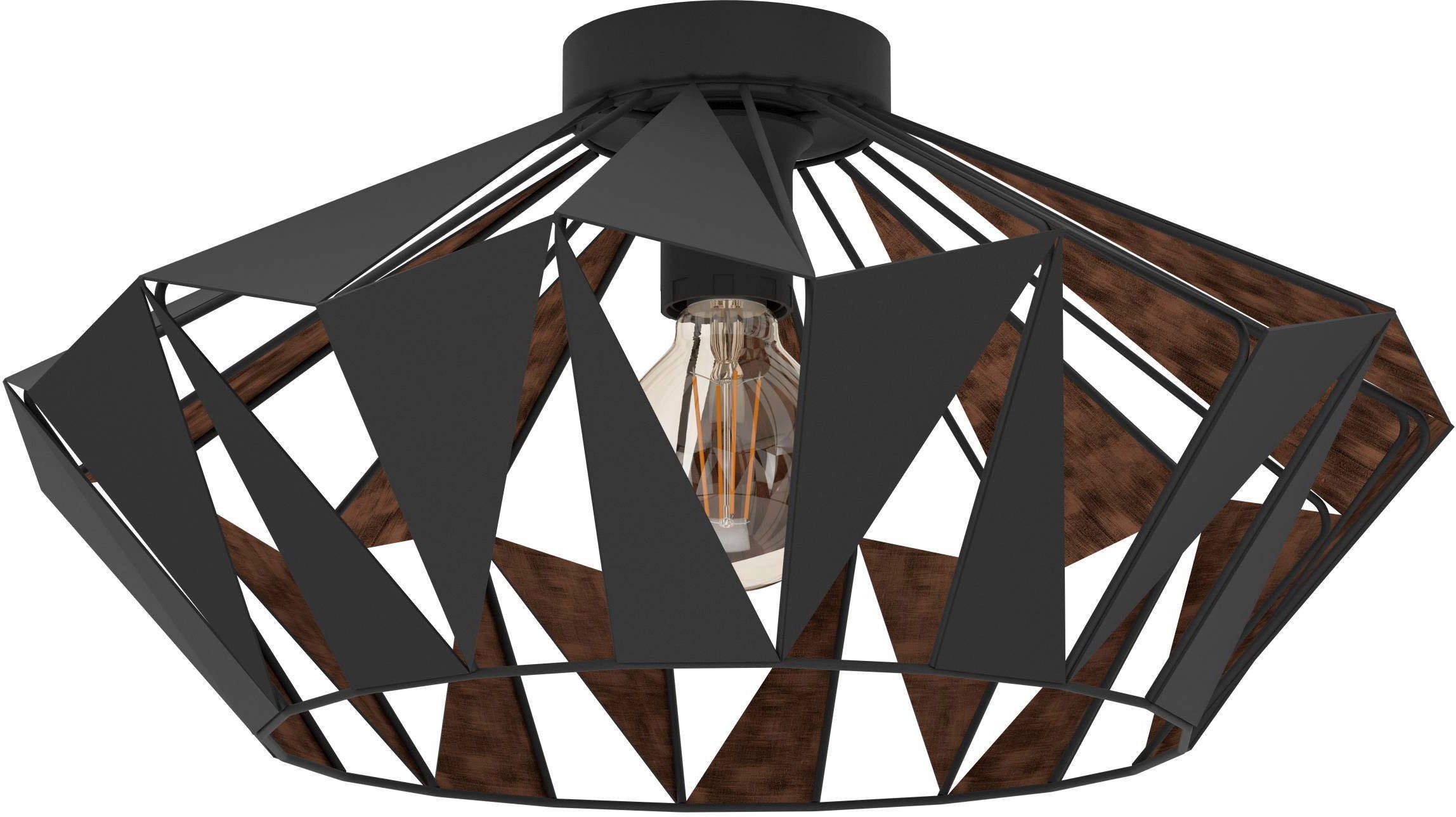 EGLO Plafondlamp CARLTON 6 Plafondlamp vintage, industrial, retro, E27, staal, Ø 47 cm (1 stuk)