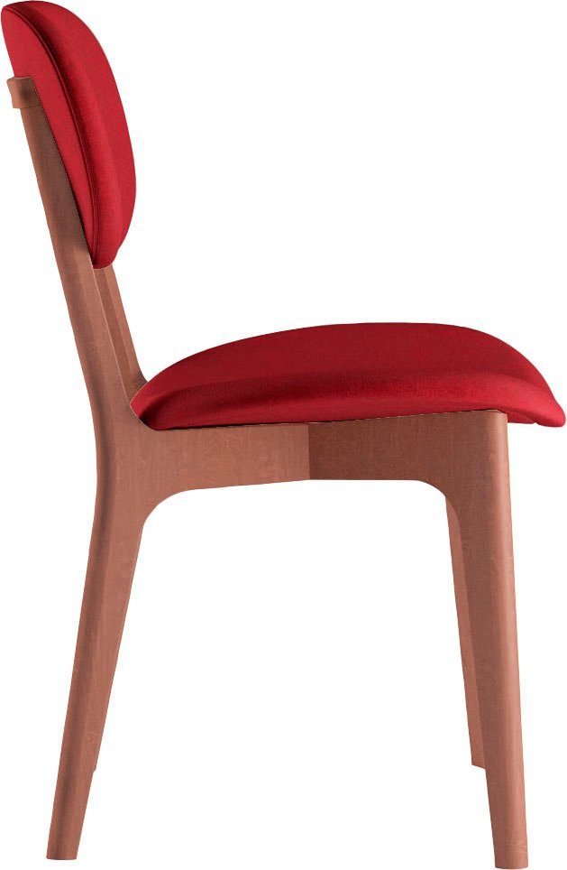 INOSIGN Stoel COZY Made in Italy Frame in beuken, kersen- of notenhout, massief hout, designstoel (set, 2 stuks)