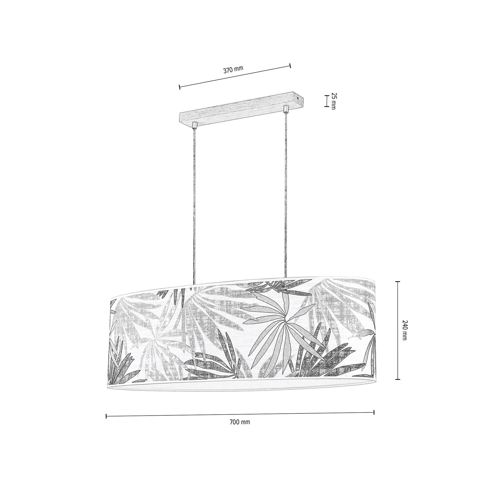 BRITOP LIGHTING Hanglamp HOJA Hanglamp, lampenkap van gelamineerd materiaal, in te korten