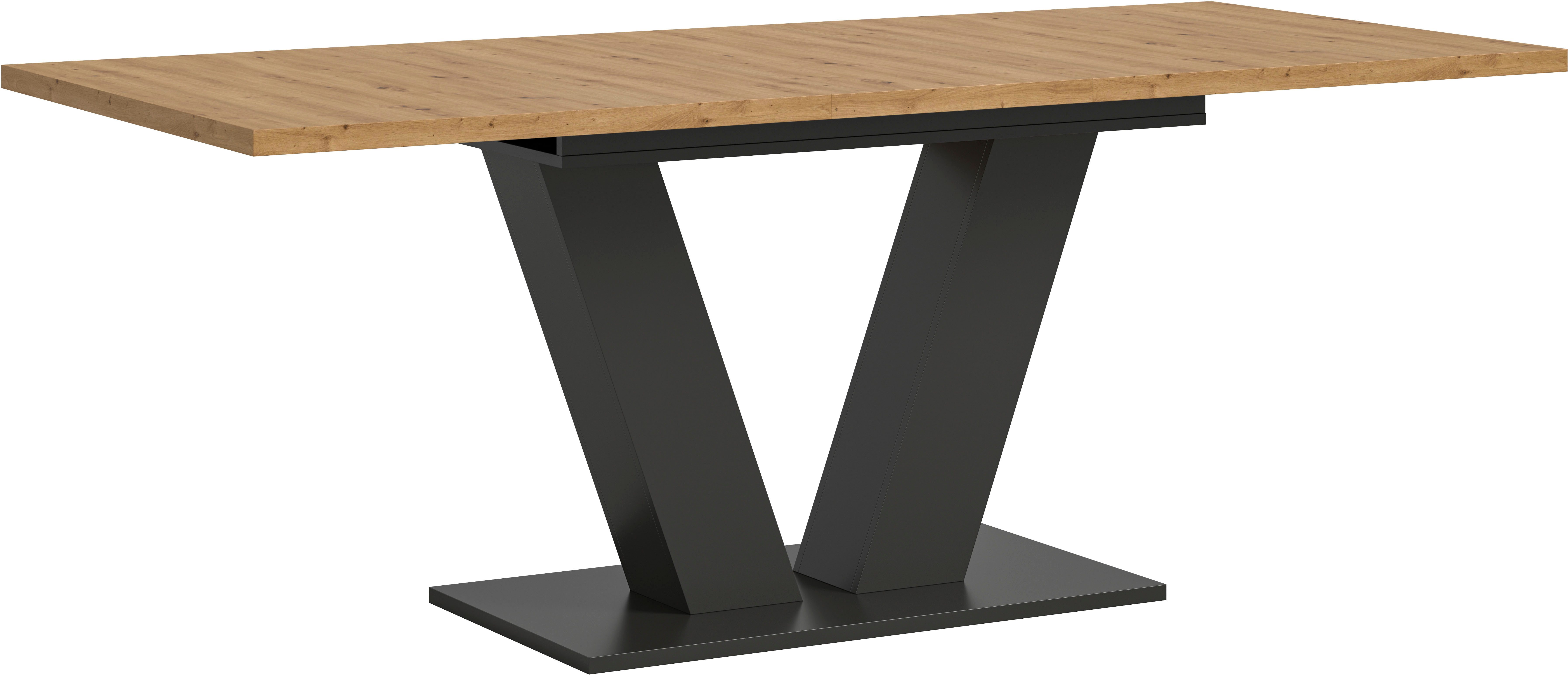INOSIGN Eettafel Motus, uitschuifbaar 150 - 190 cm, inclusief 40 cm inlegplaat