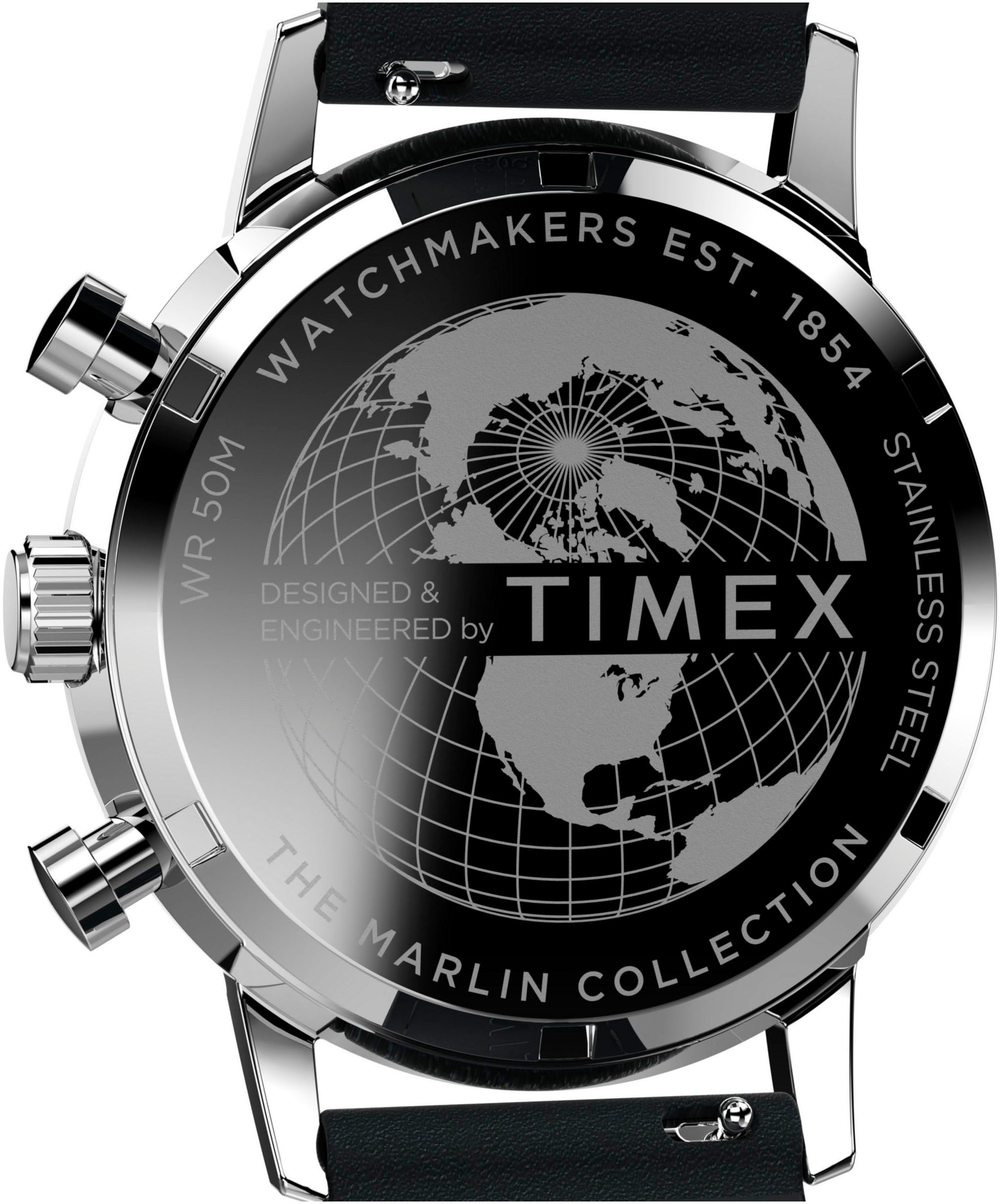 Timex Chronograaf Marlin Quarzuhr, horloge, heren, datum, stopwatchfunctie, 12/24-uurweergave
