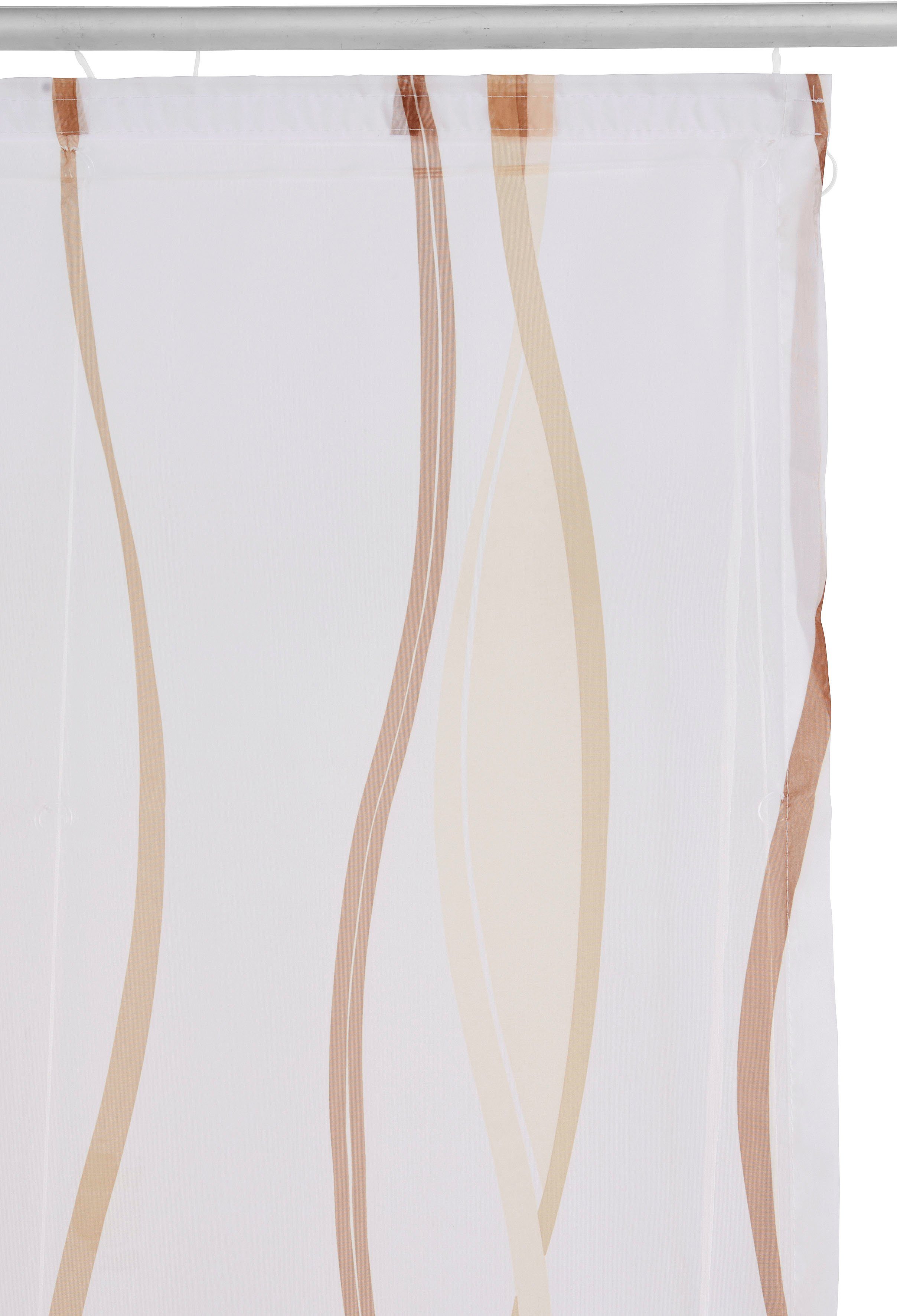 my home Romeins rolgordijn Dimona Transparant, voile, polyester, golven (1 stuk)