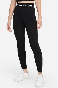 nike sportswear legging club women's high-waisted leggings zwart