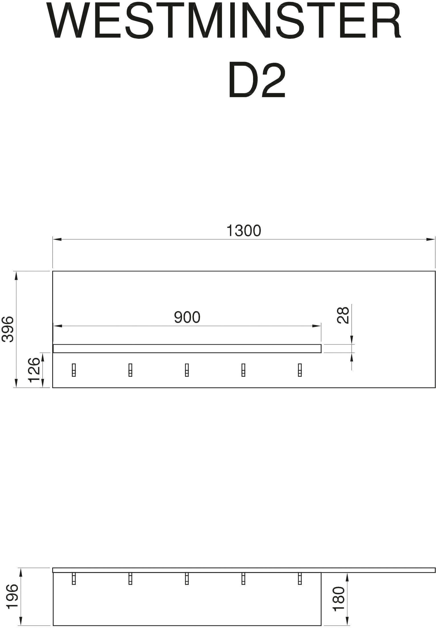 Kochstation Wandplank KS-Westminster Breedte 130 cm, met 5 haken, exclusief by Otto
