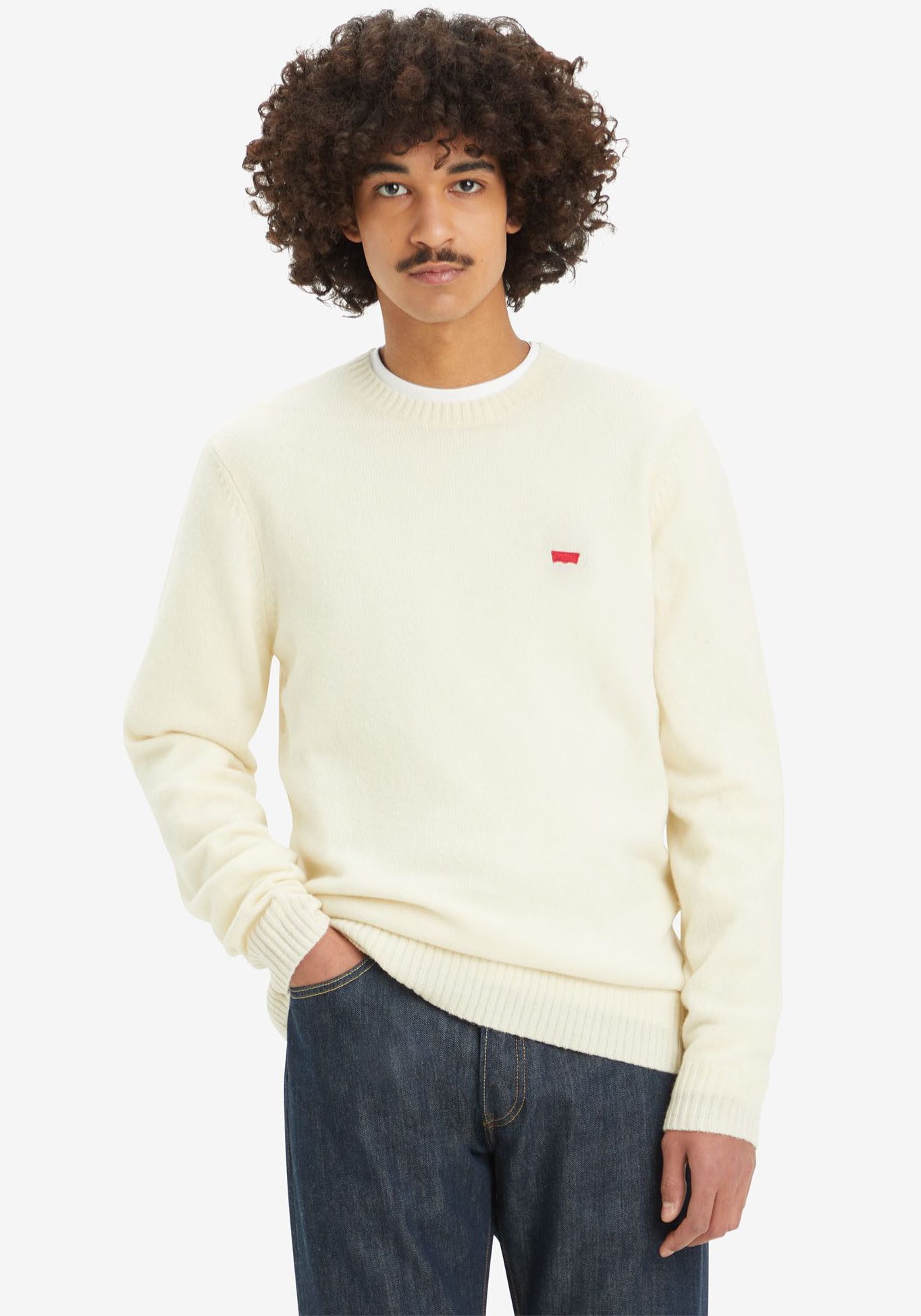 Levi's Wollen trui ORIGINAL HM SWEATER in klassieke ronde halsvorm