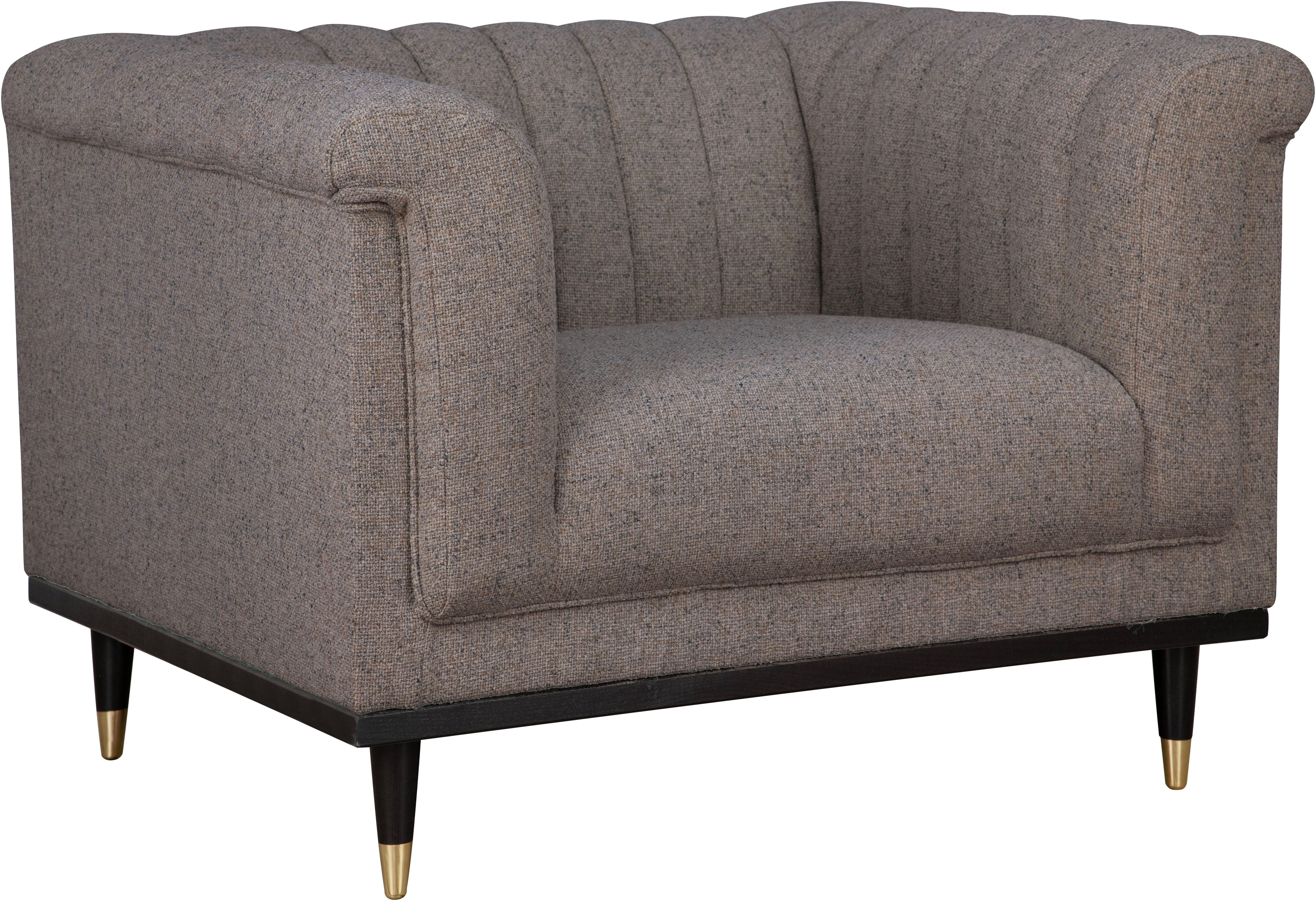 Guido Maria Kretschmer Home&Living Fauteuil Chamby met houten rand onder en stiksels bij de leuning