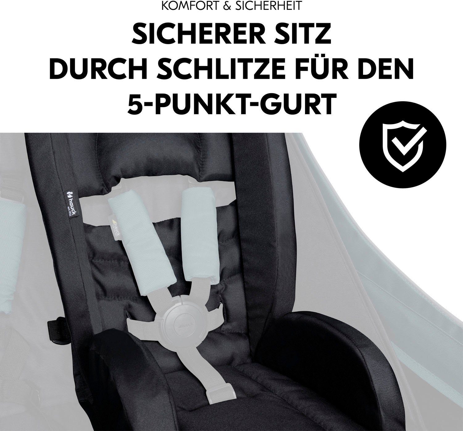 Hauck Stoelverkleiner Zitverkleiner voor Fietstrailer, Zwart
