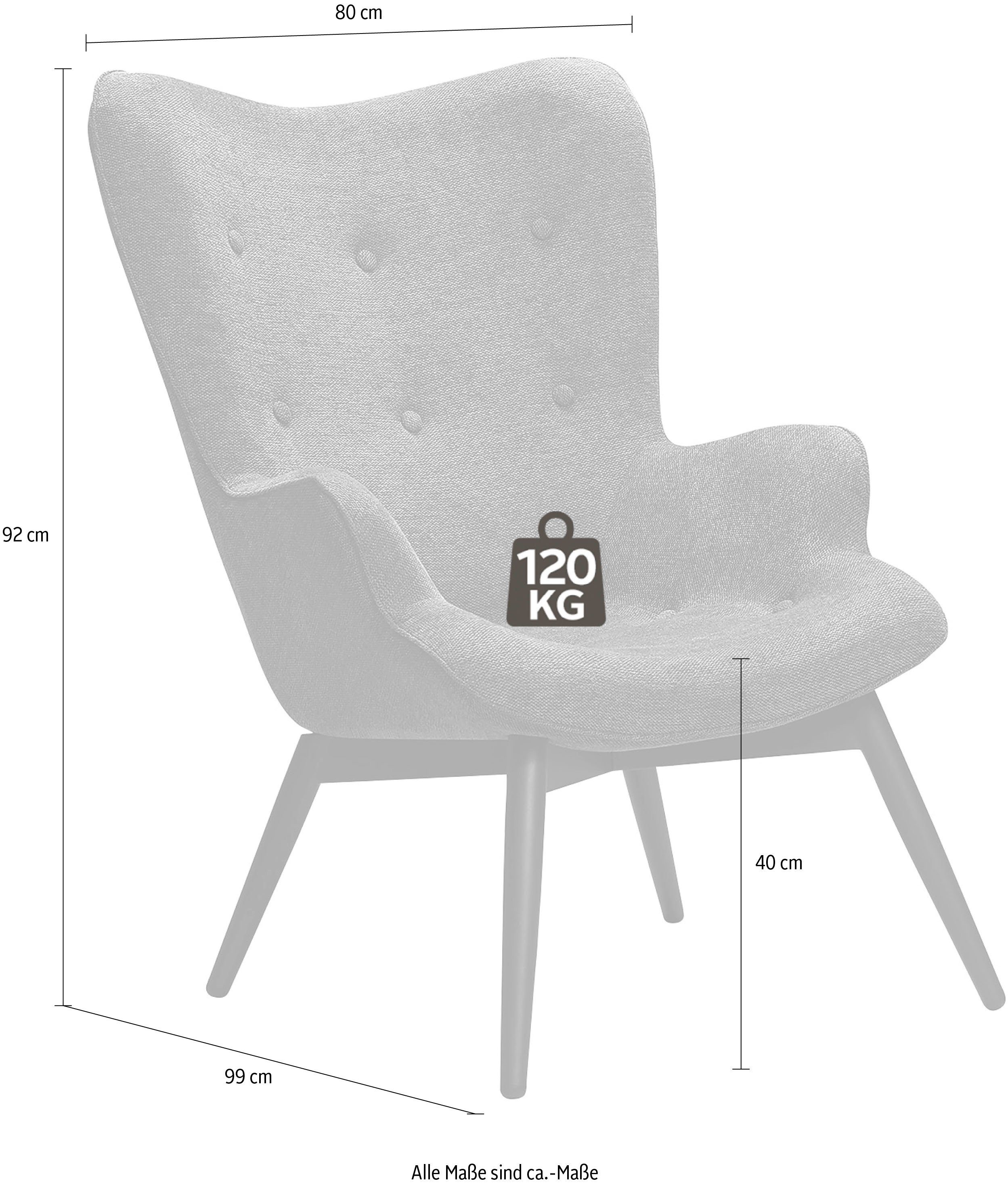 SalesFever Fauteuil Decoratieve knopen in de rugleuning (1 stuk)