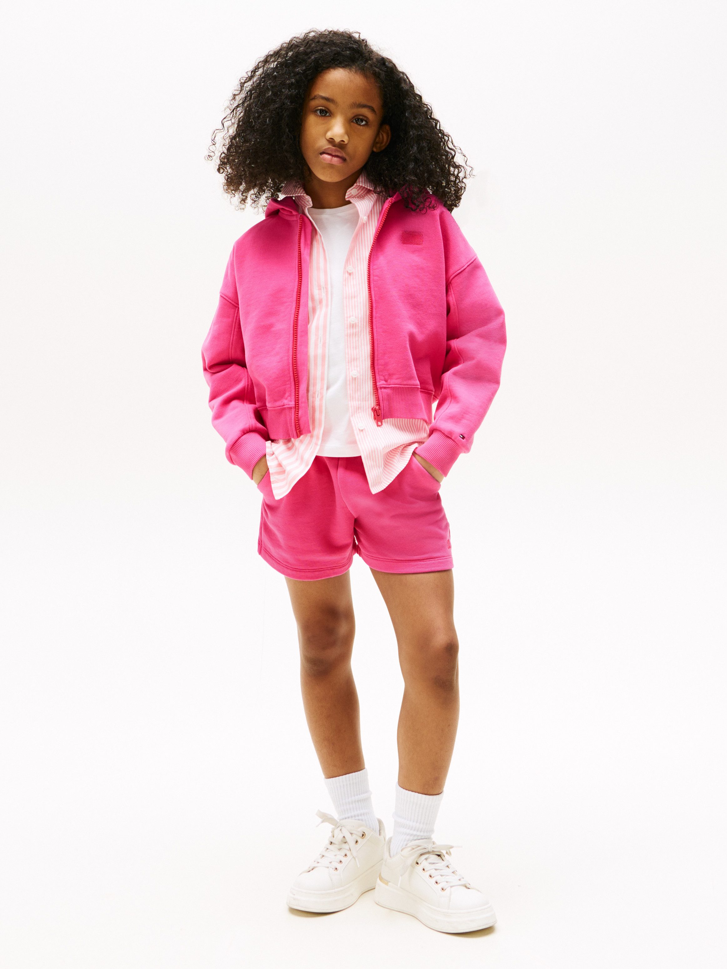 Tommy Hilfiger Capuchonsweatvest TOMMY TONAL FLAG HOODIE voor kinderen tot 16 jaar, met borstprint