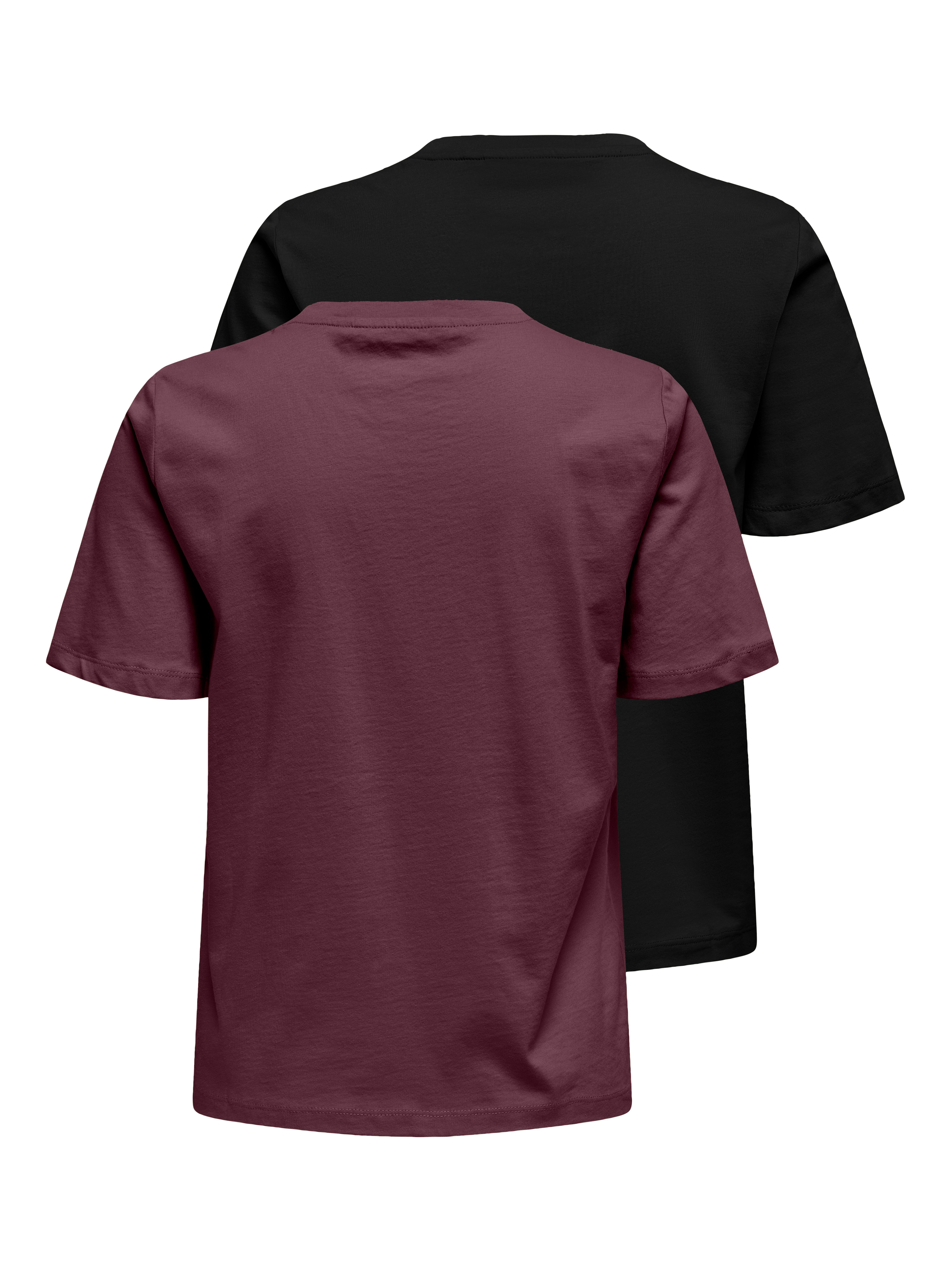 Only Shirt met korte mouwen ONLONLY – Duopack t-shirts voor dagelijks gebruik en vrije tijd (set, 2-delig)
