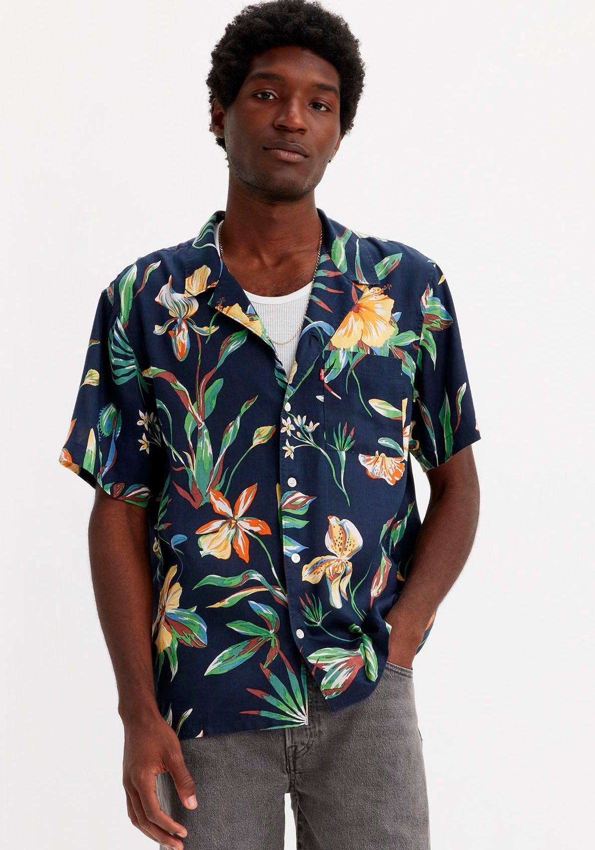 Levi's Hawaiiaans Bloemenpatroon Katoenen Overhemd Multicolor Heren