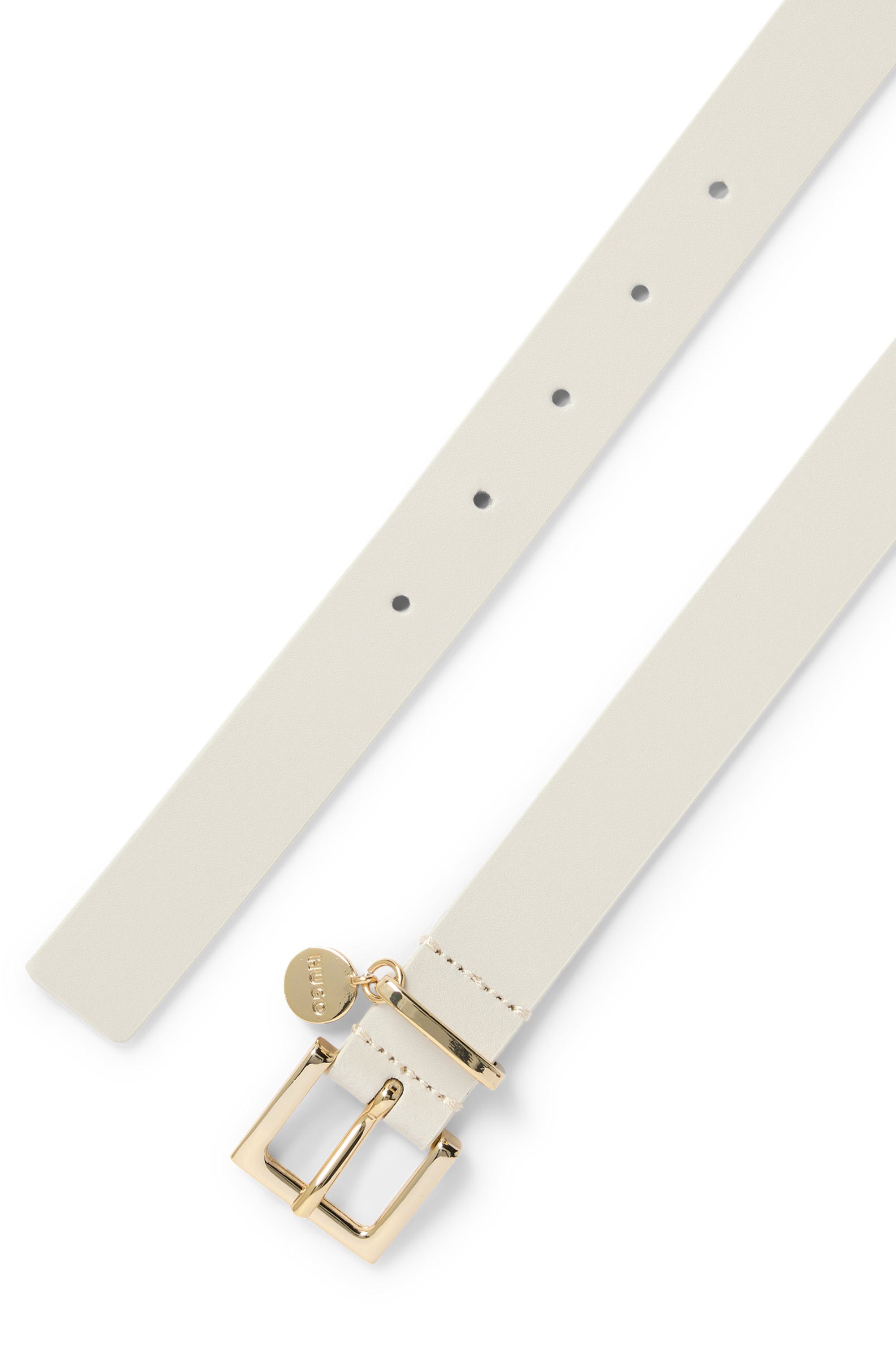 HUGO Leren riem Amelia-G_Sz25 Stijlvolle sluiting met logo hanger