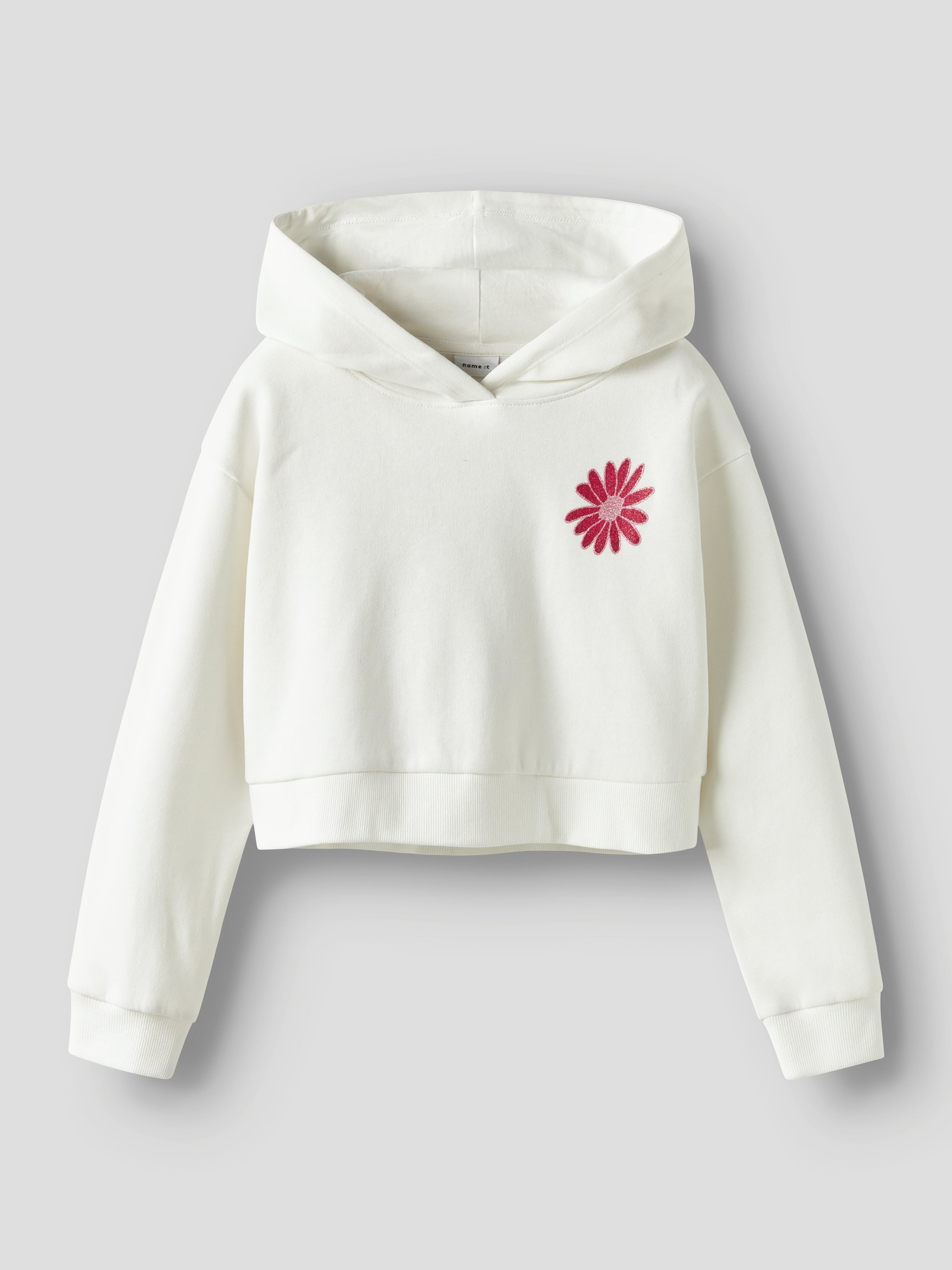 Name It Sweatshirt NKFKORY LS CROP BOXY SWE WH BRU PS NOOS