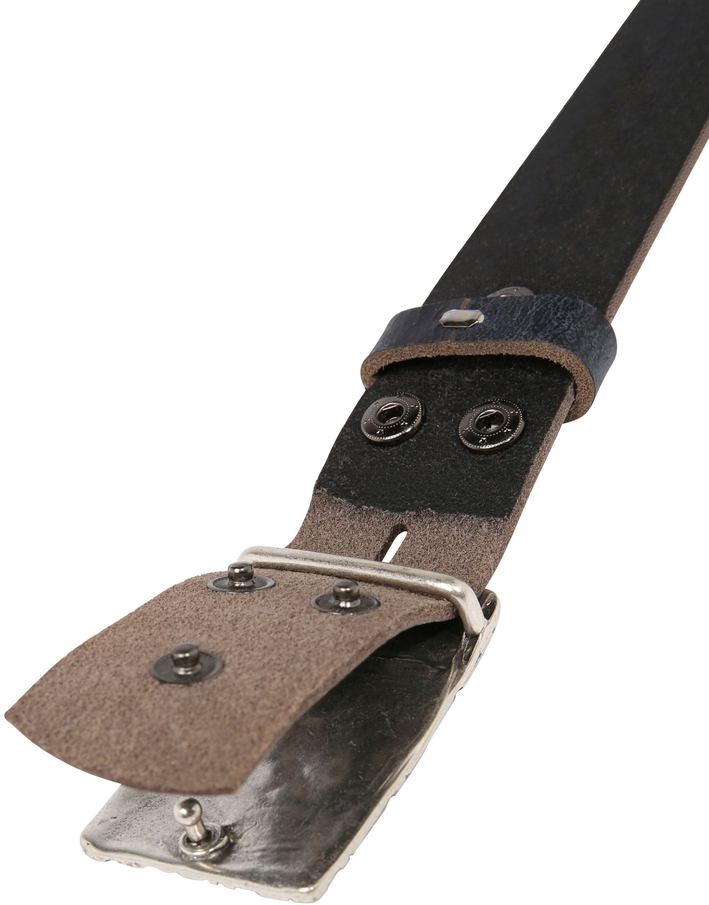 RETTUNGSRING by showroom 019° Leren riem met verwisselbare riemsluiting