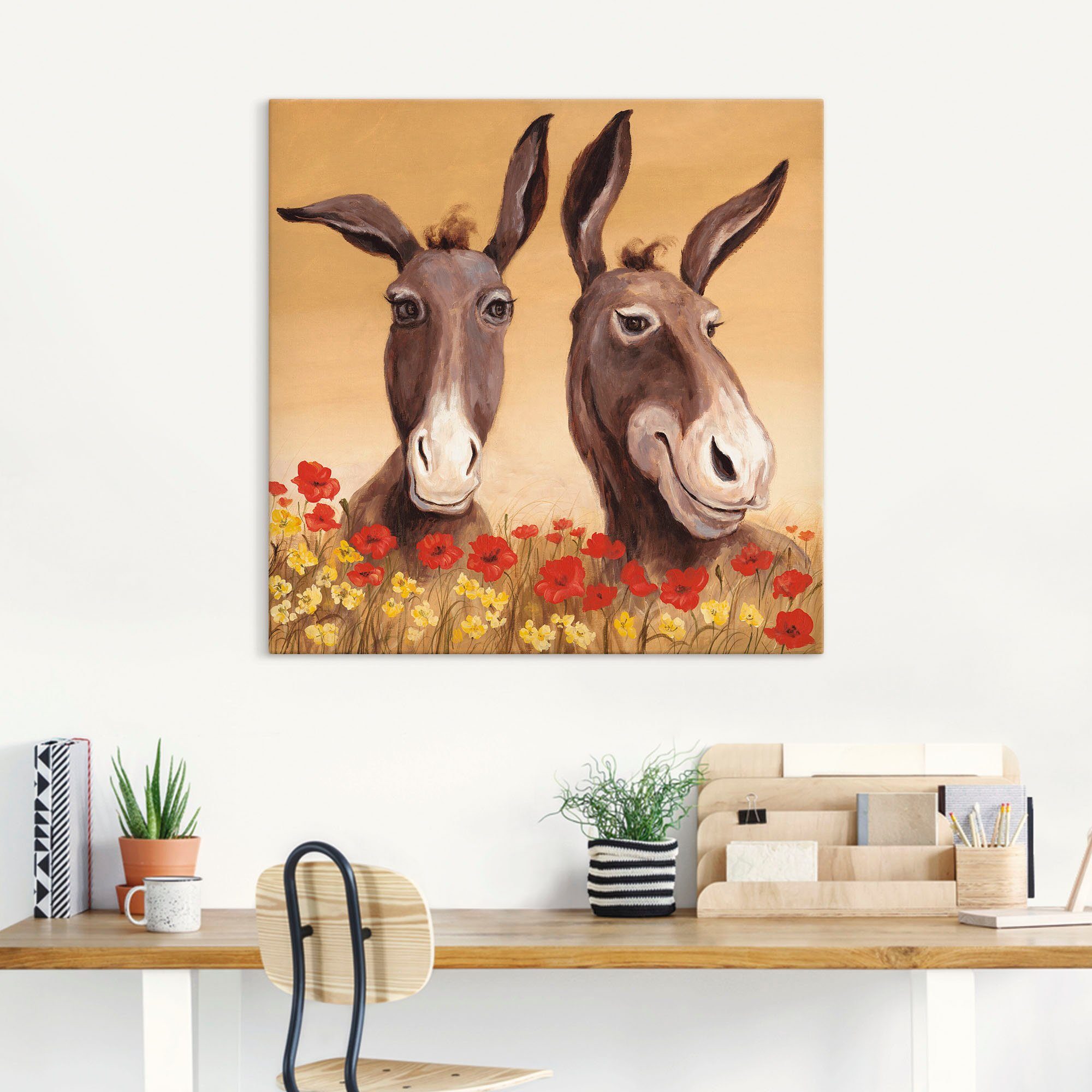 Artland Artprint Ezel als artprint van aluminium, artprint voor buiten, artprint op linnen, poster, muursticker