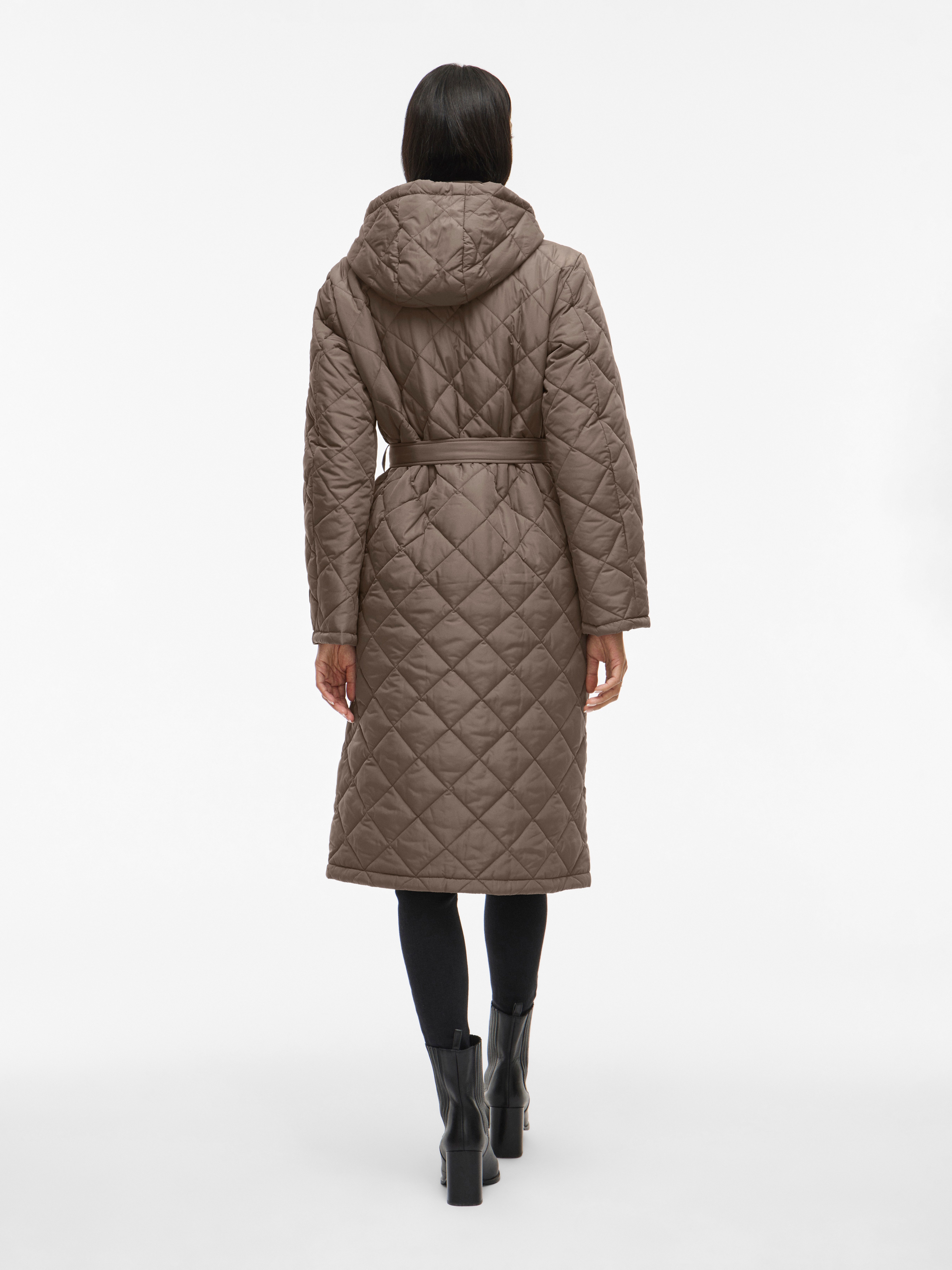 Vila Lange jas van imitatiebont VIKANTE QUILTED L/S COAT - NOOS