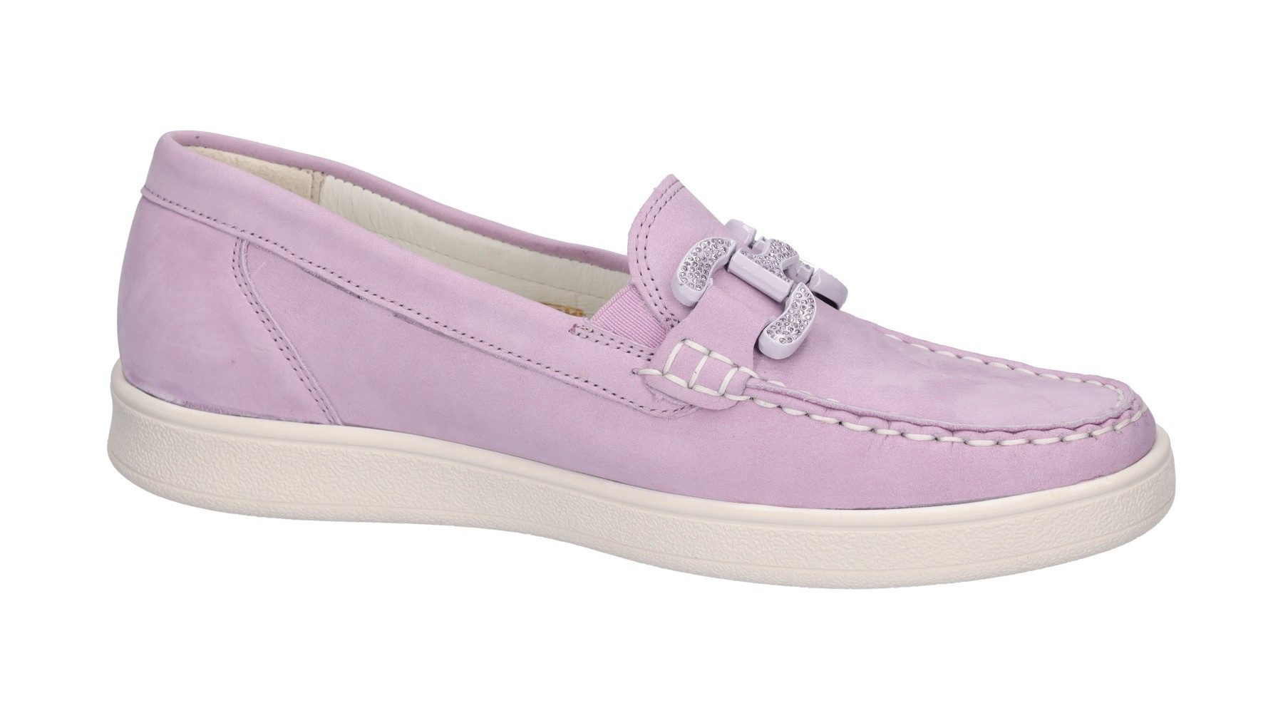 Waldläufer Mocassins H-DAISY , slippers, comfortabele schoen, instapschoen, h-breedte, met strass-steentjes