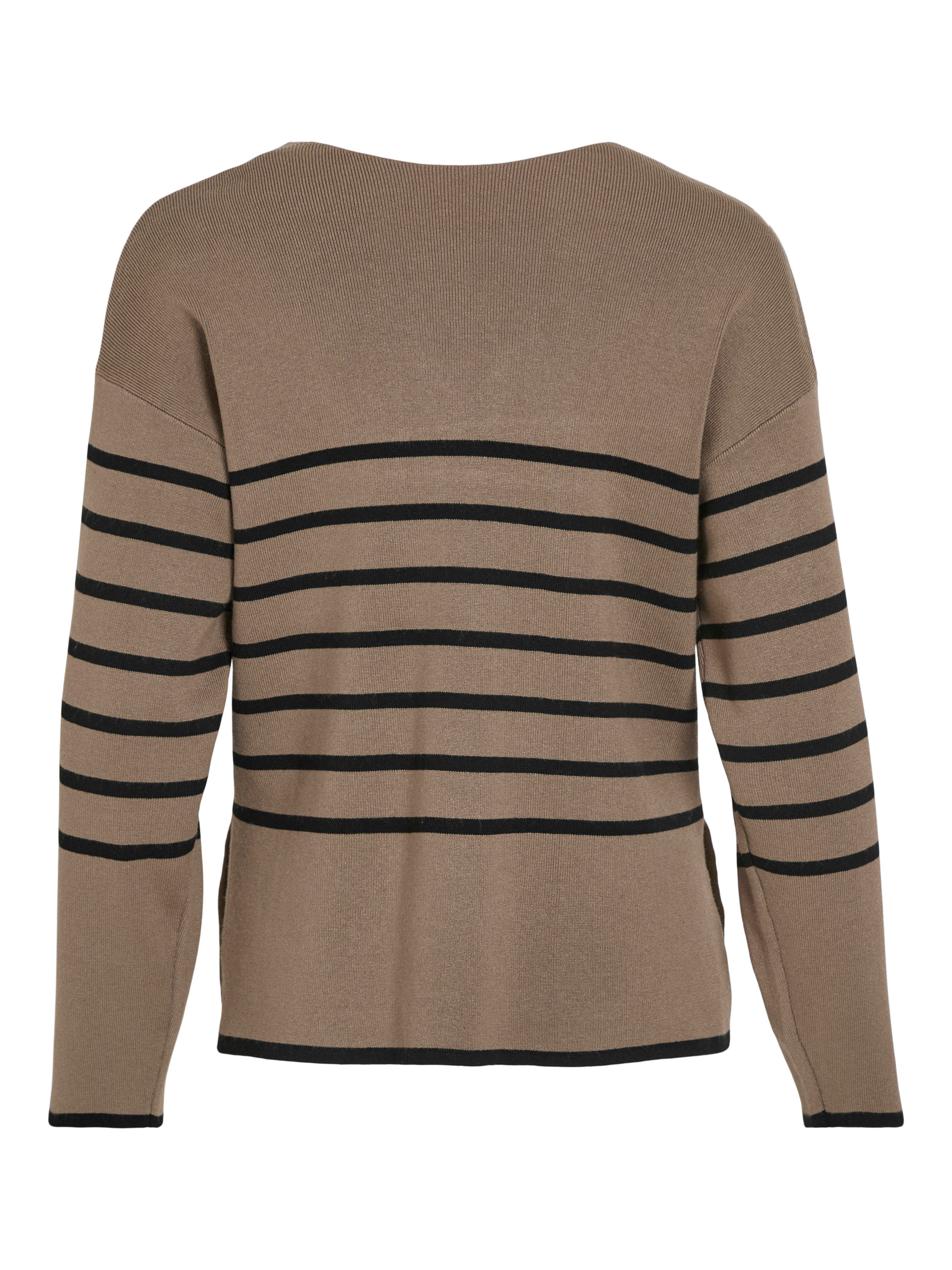 Vila Trui met V-hals VIOSTRIA V-NECK L S REV TOP-NOOS