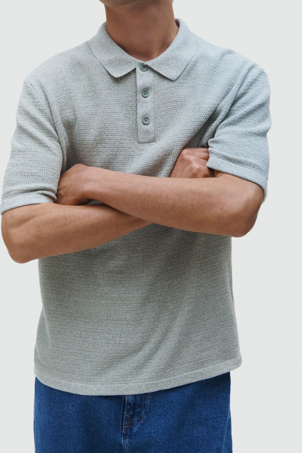 Jack & Jones Trui met korte mouwen JJEGEORGE KNIT POLO SS SN