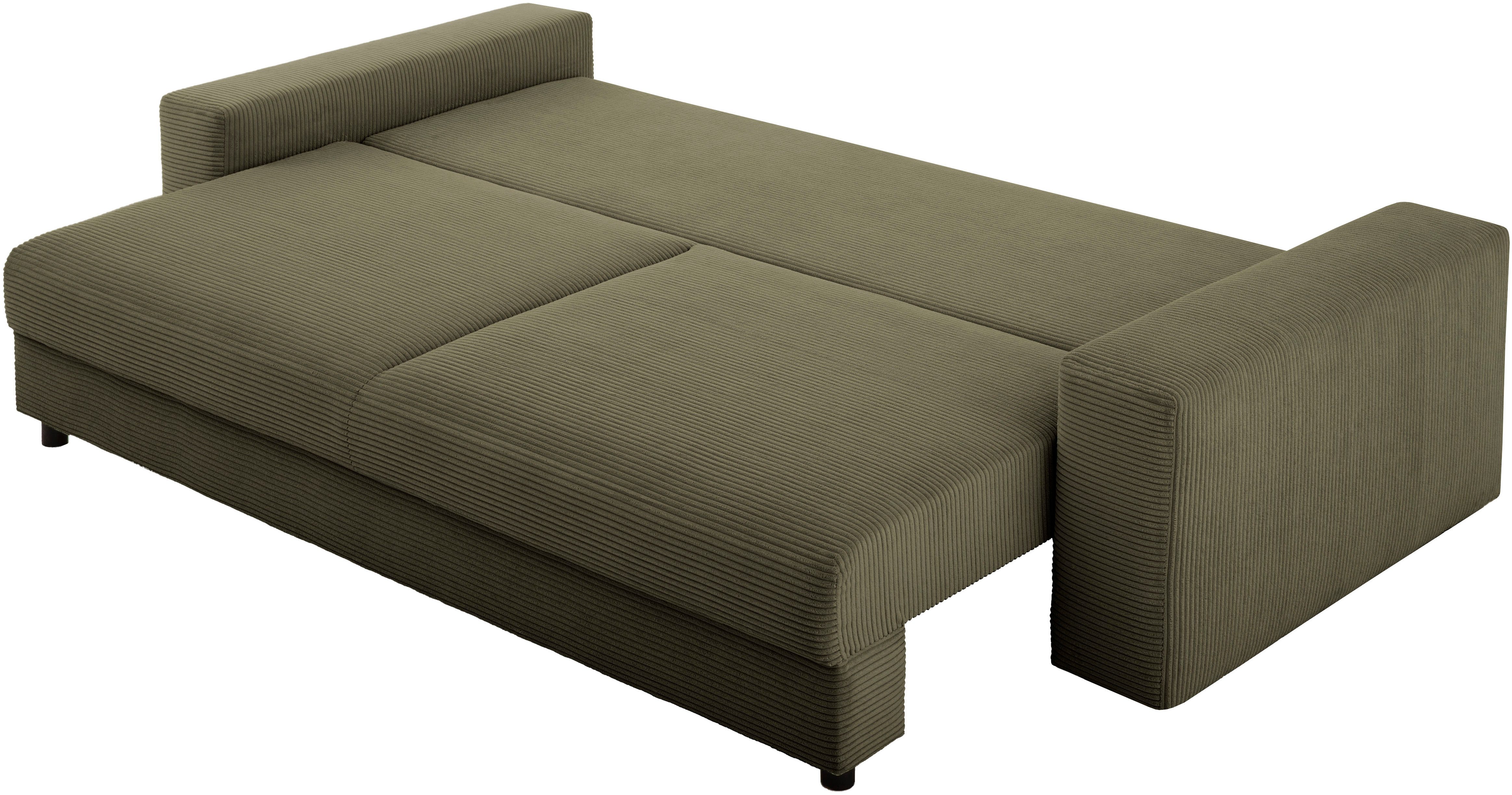 LeGer Home by Lena Gercke Slaapbank Imoga, kussen met slaapfunctie, 3-zits bank, bank met bedlade in moderne kleuren en stoffen, bedfunctie, ligoppervlak: 200x150 cm