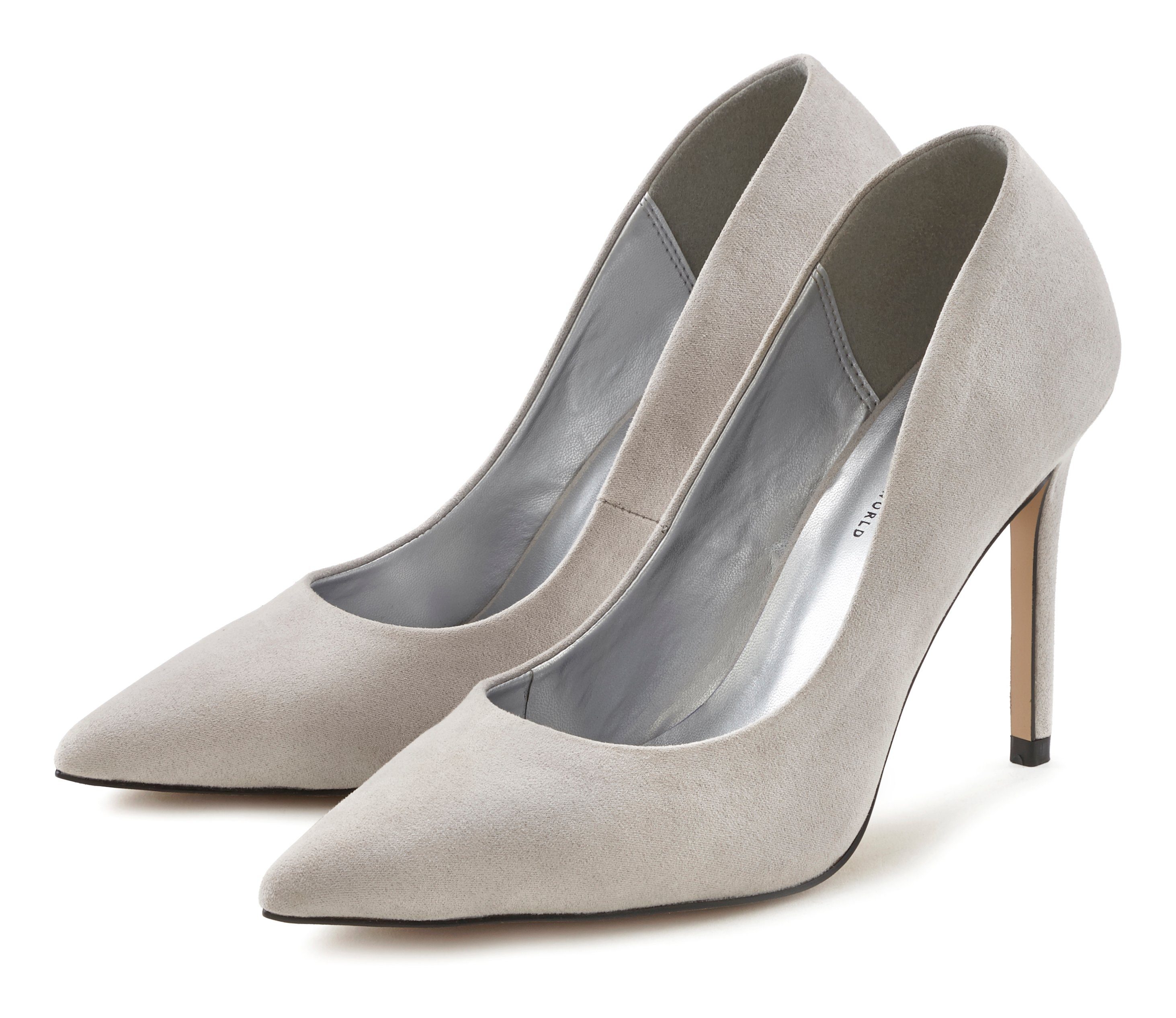 lascana highheel-pumps grijs