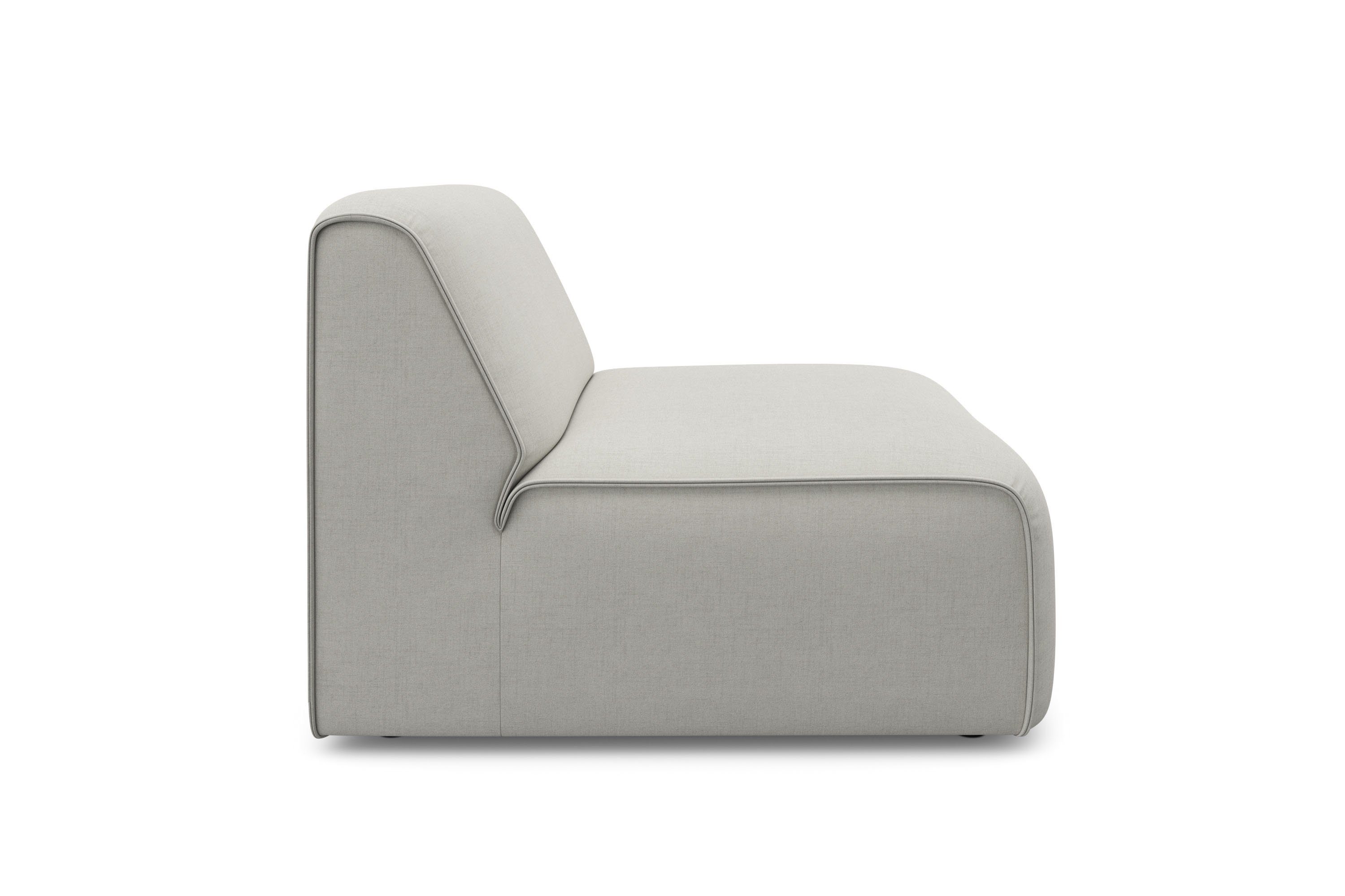 RAUM.ID Fauteuil Merid sofa-middenelement, afmetingen B/D/H: 84/97/46 cm als module of apart te gebruiken, voor individuele samenstelling