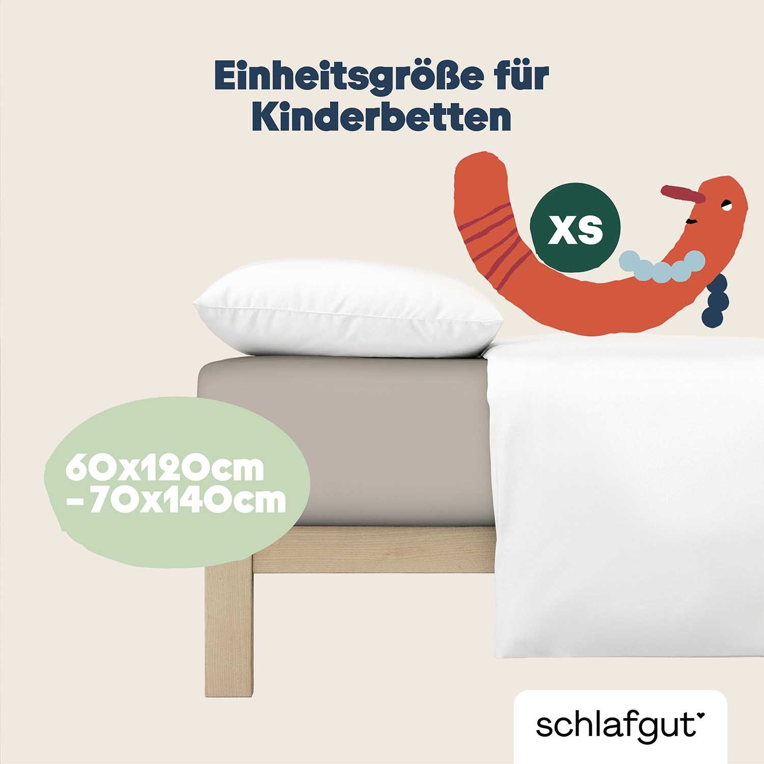 Schlafgut Hoeslaken Casual Mini Spannbettlaken voor kinderen, made in green by oeko-tex® (1 stuk)
