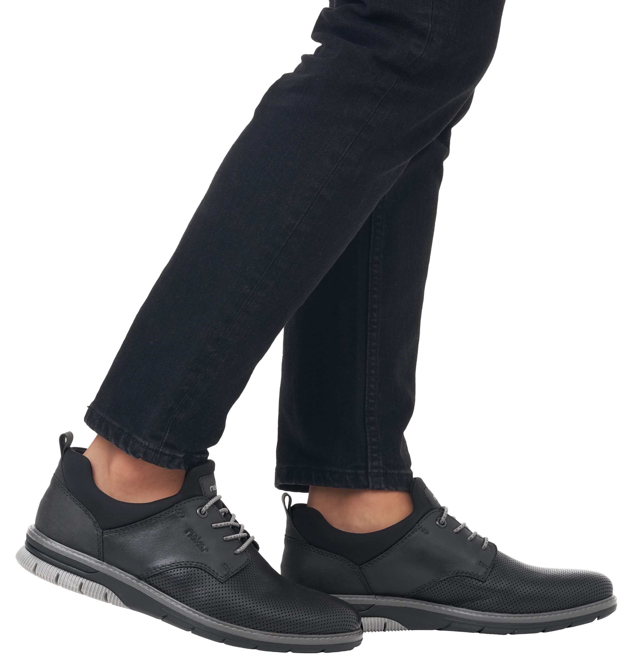 Rieker Slip-on sneakers Business schoen, slipper, feestdagsschoen met elastische veters
