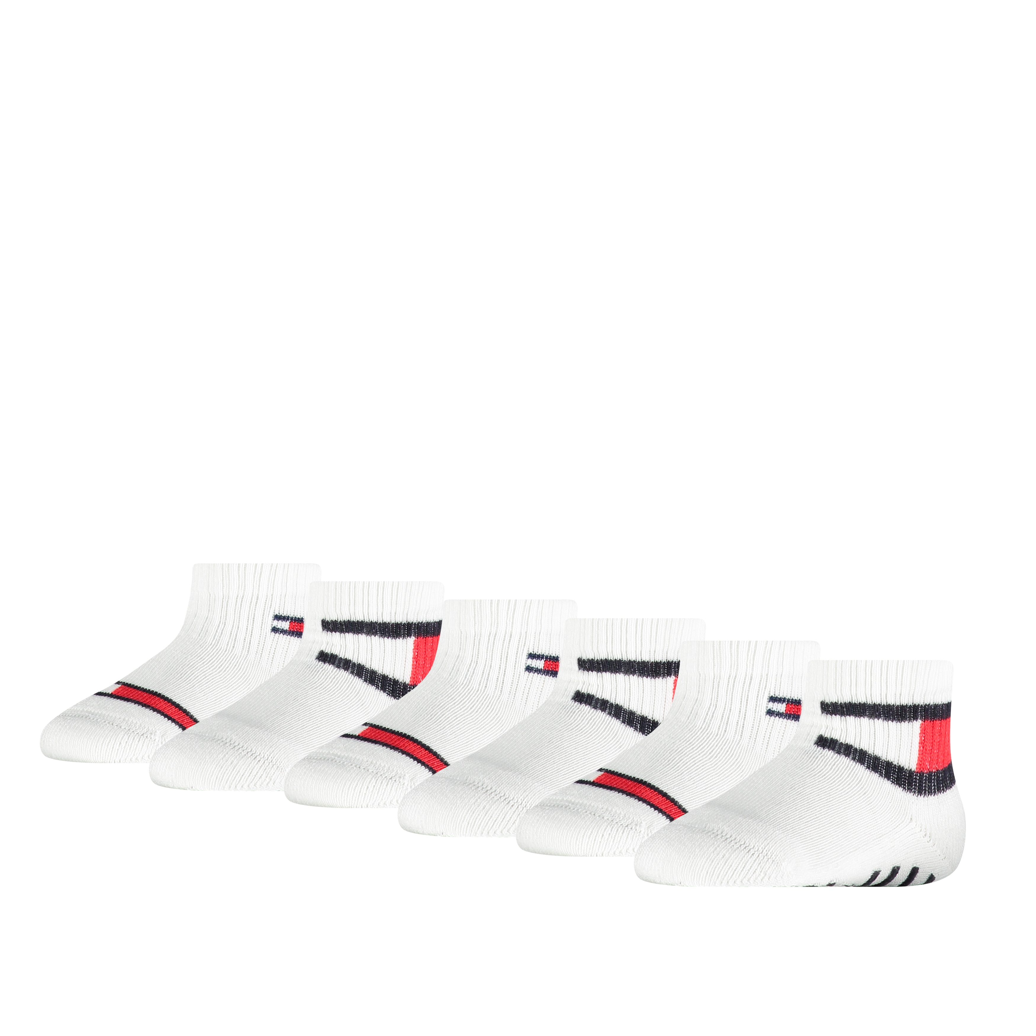 Tommy Hilfiger Sokken TH BABY SOCK 6P FLAG SOCK ECOM (6 paar) meisjes sokken maat 19-22 wit