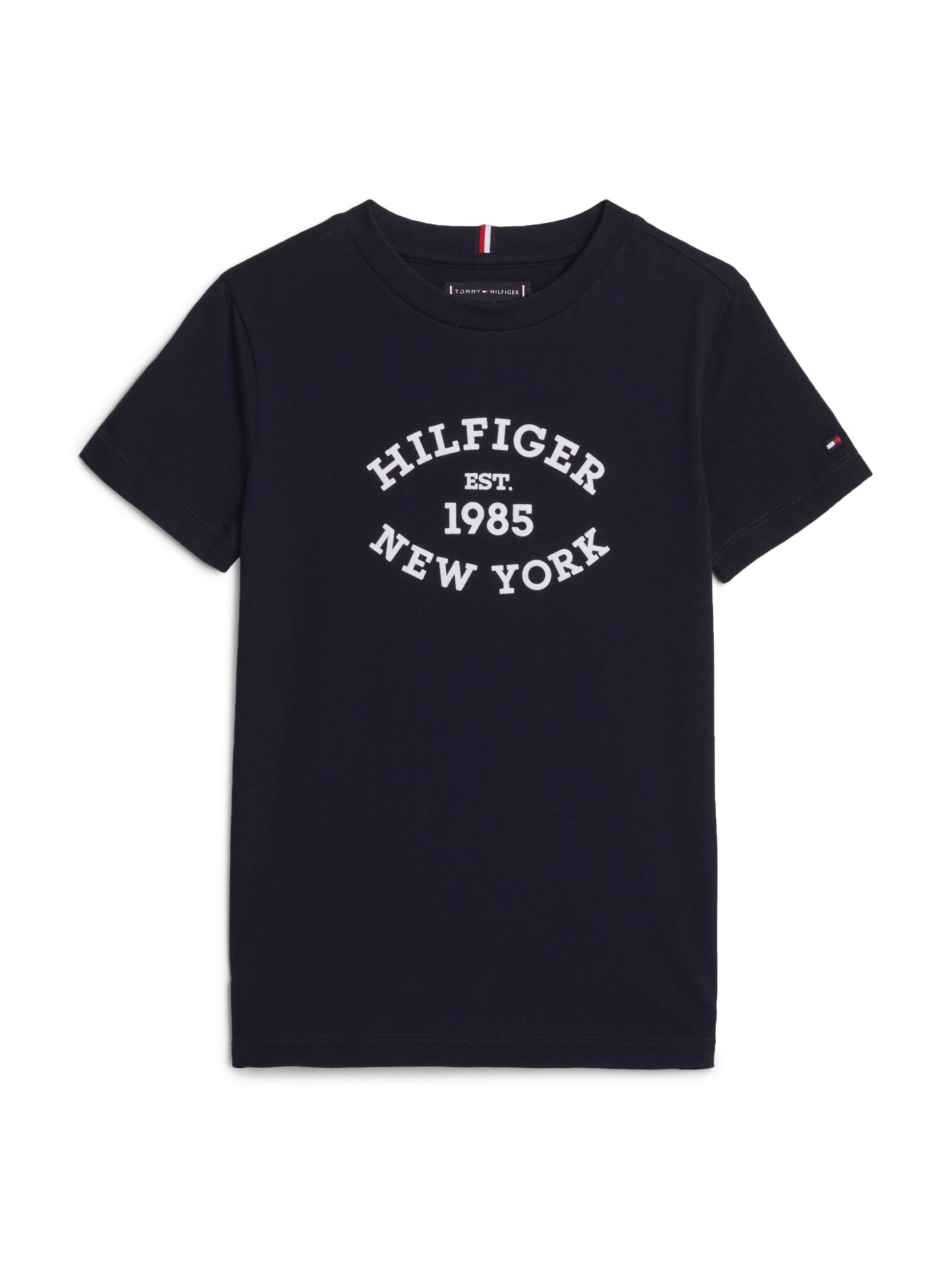 Tommy Hilfiger Shirt met ronde hals MONOTYPE FLOCK REGULAR TEE SS