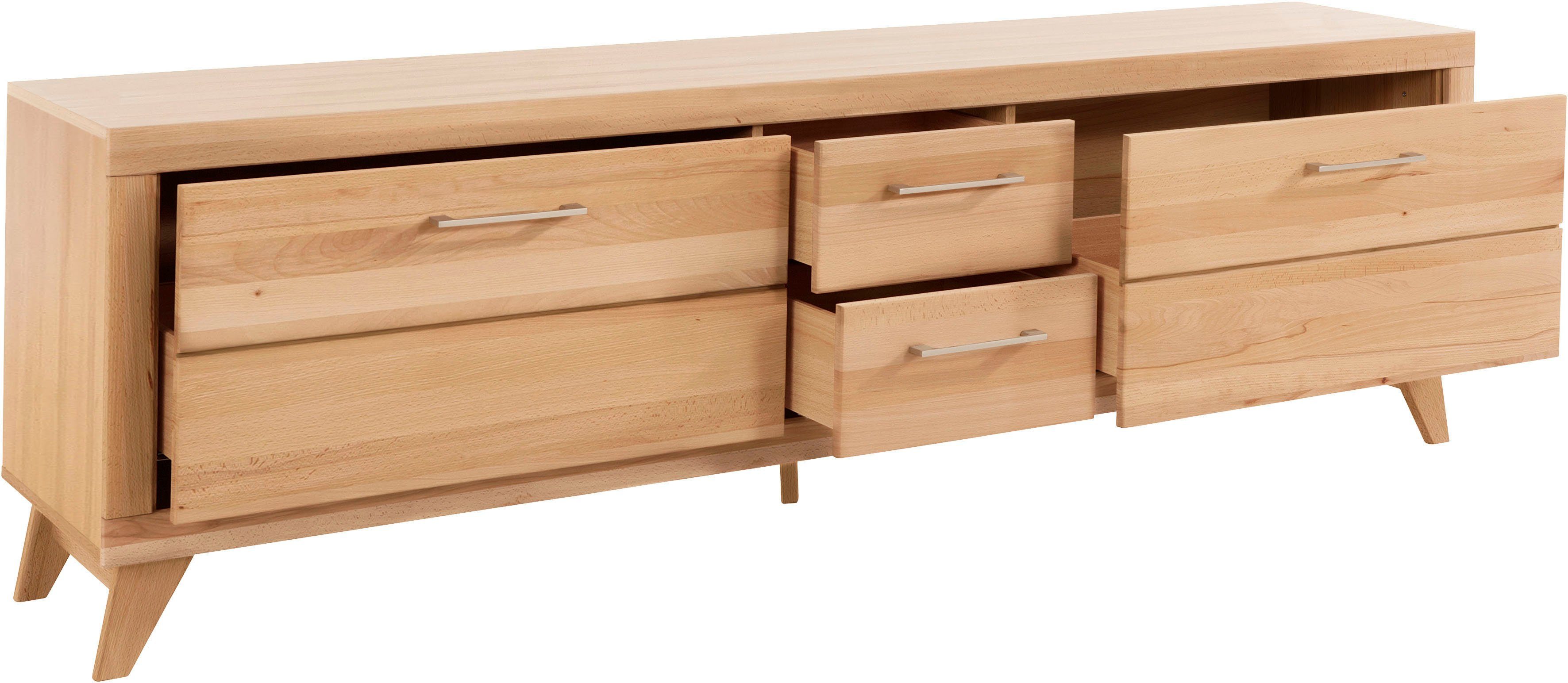VOGL Möbelfabrik Tv-meubel 1237 Massief houten front, breedte ca. 211 cm, met soft-close functie