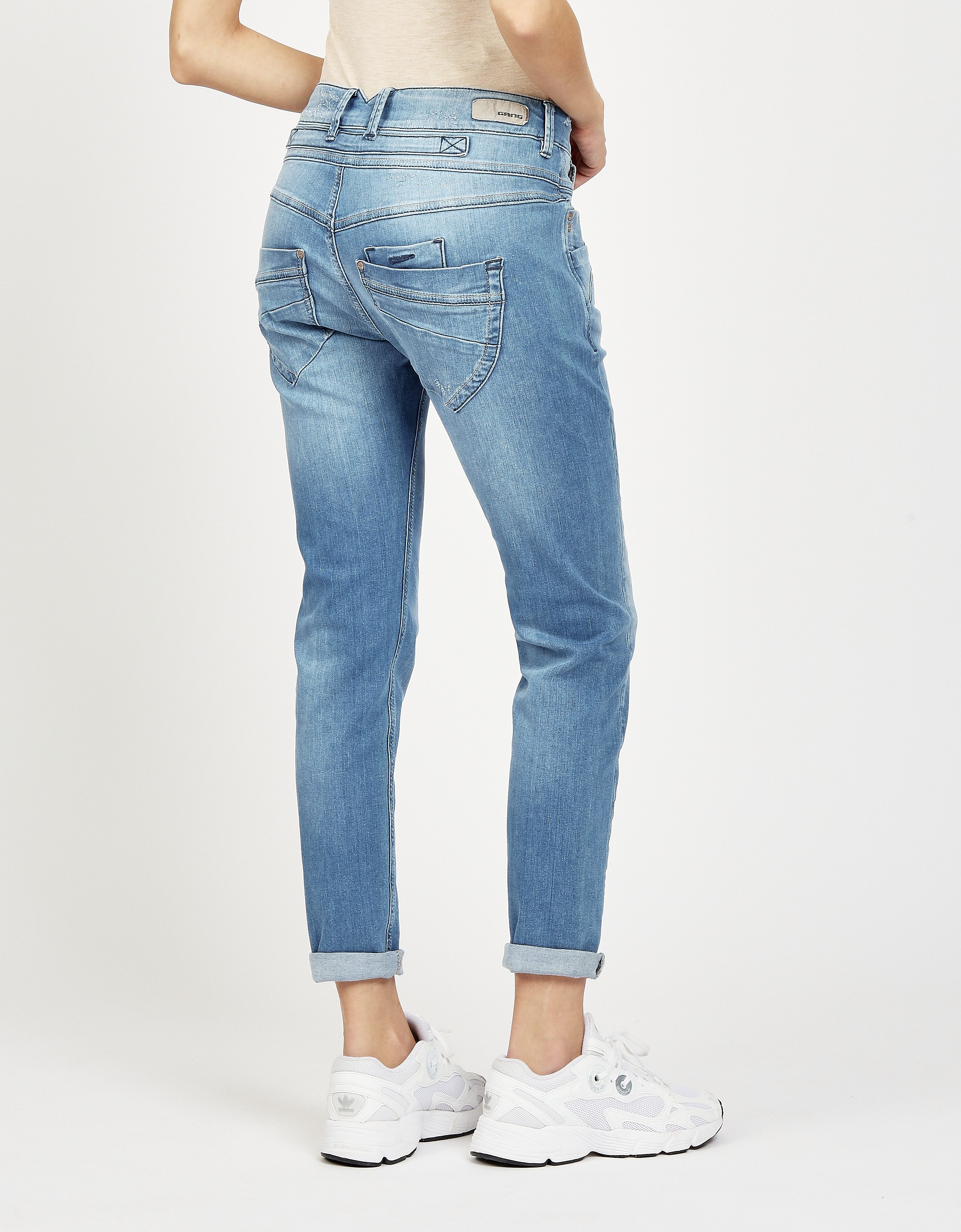GANG Slim fit jeans 94Marge met bijzondere 4-knoopssluiting