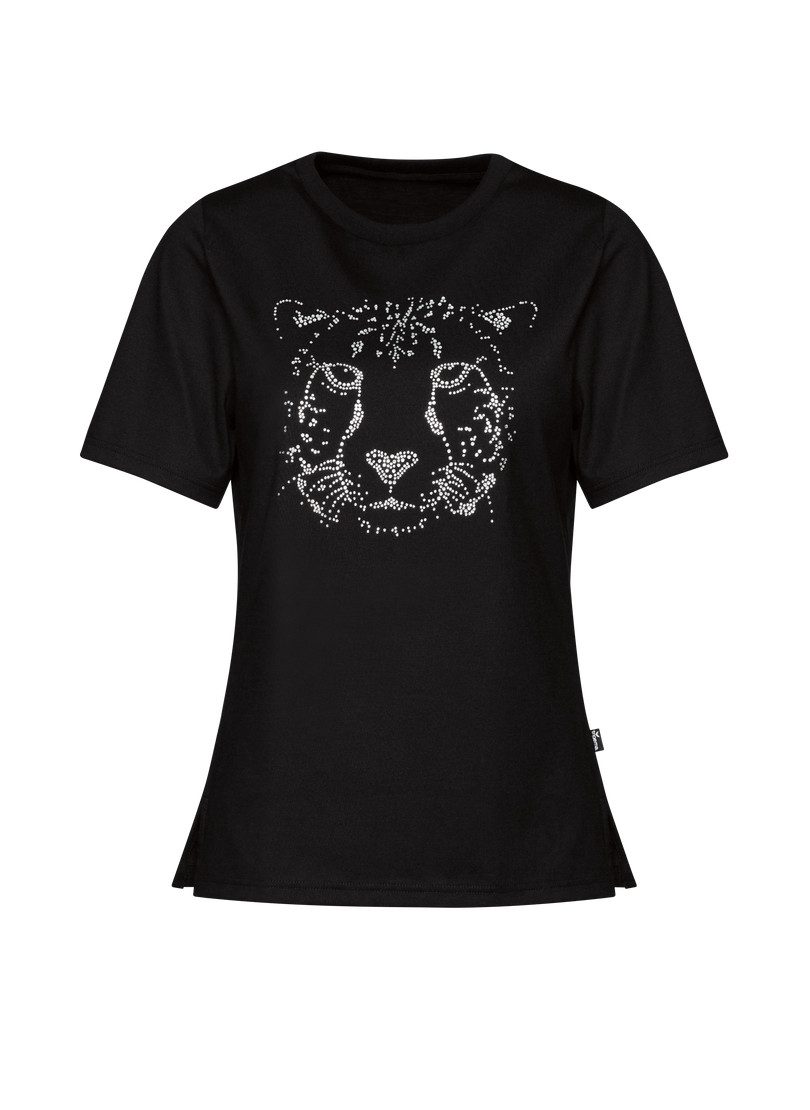 Trigema T-shirt TRIGEMA T-shirt met glinsterende leopardprint (1-delig)