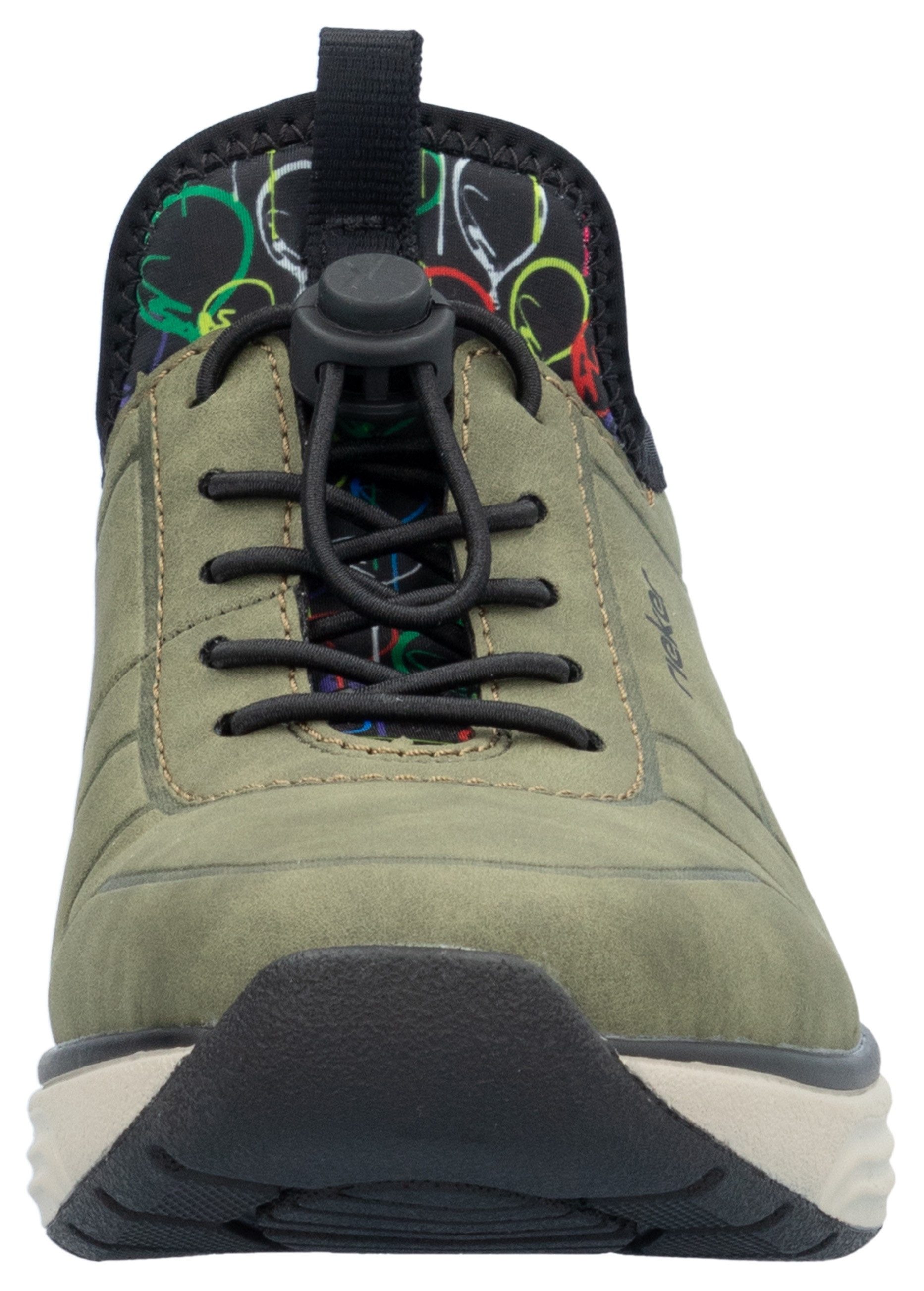 Rieker Slip-on sneakers , instapschoen, lage schoen, vrijetijdsschoen met elastische instap