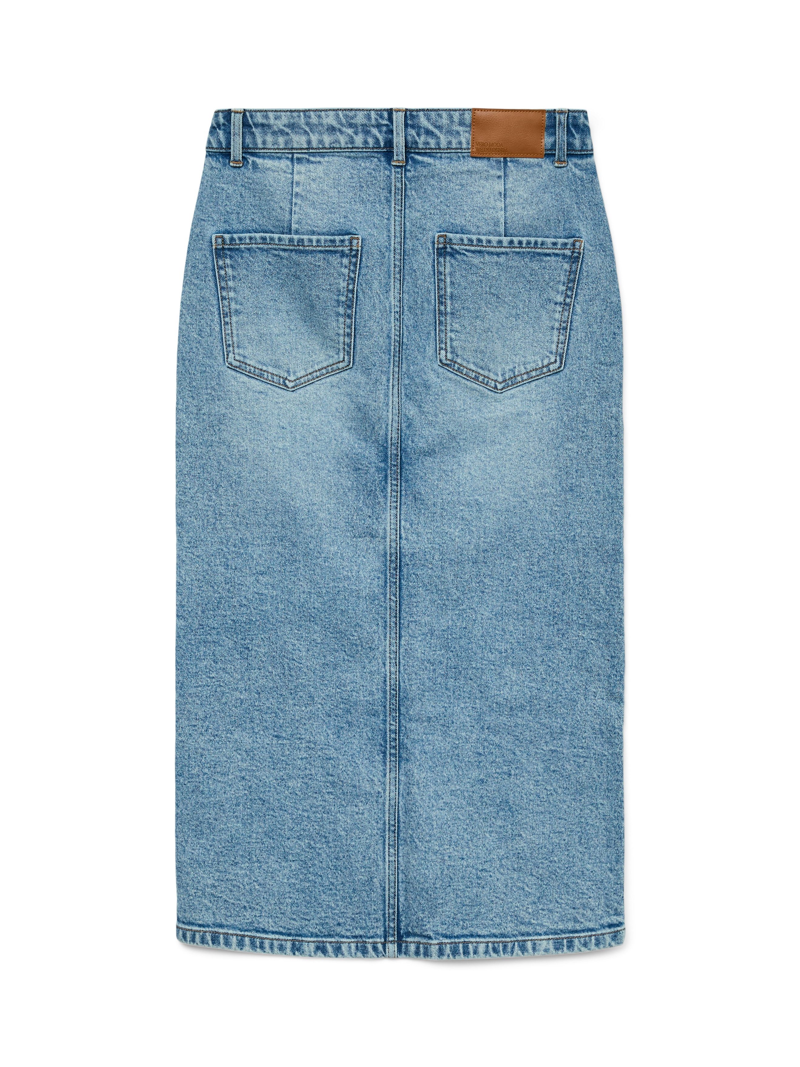 Vero Moda Jeans rok VMNATALIE HR MIDI DNM SKIRT MIX NOOS