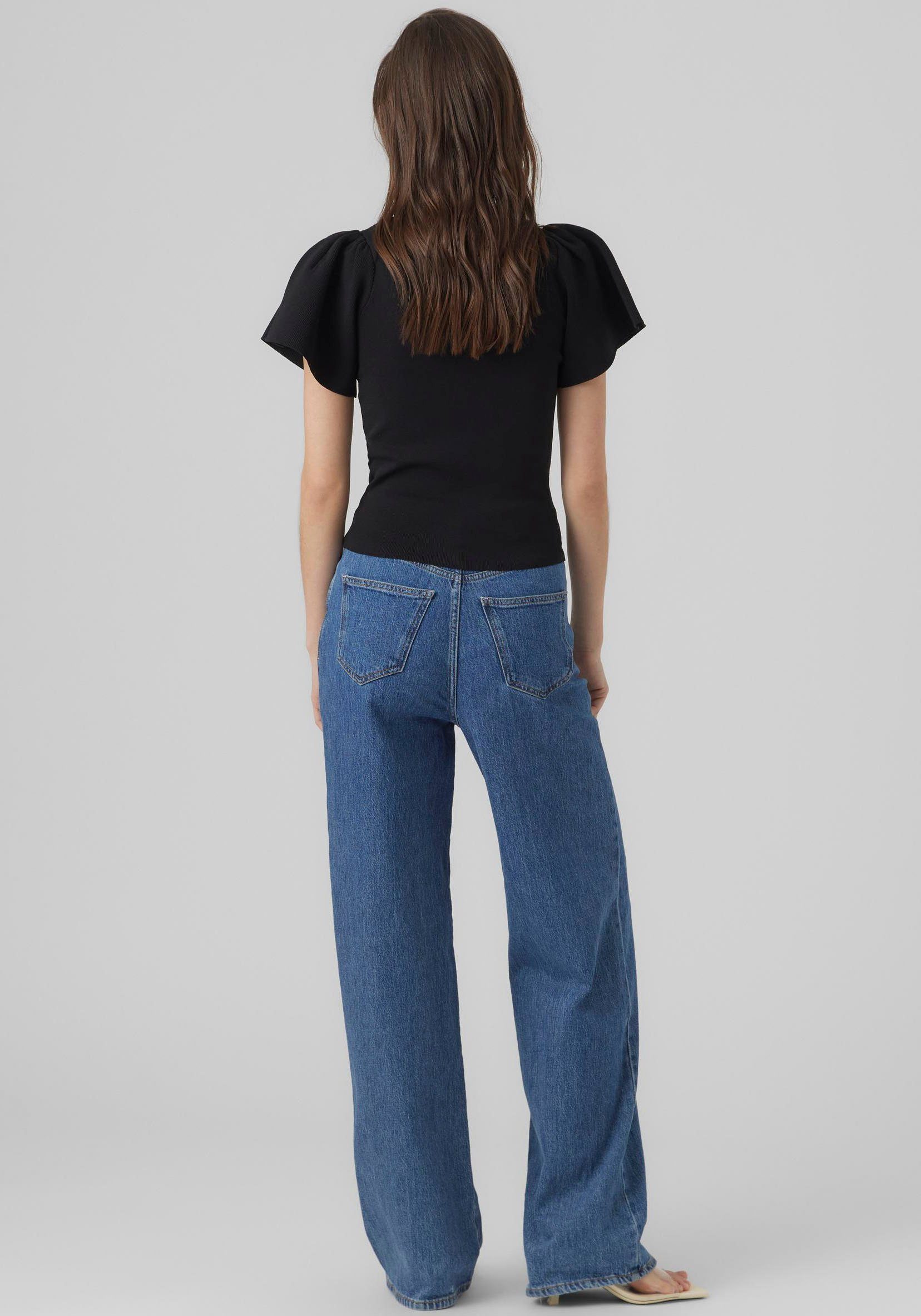 Vero Moda Gebreide trui VMGINNY SS V-NECK PULLOVER NOOS