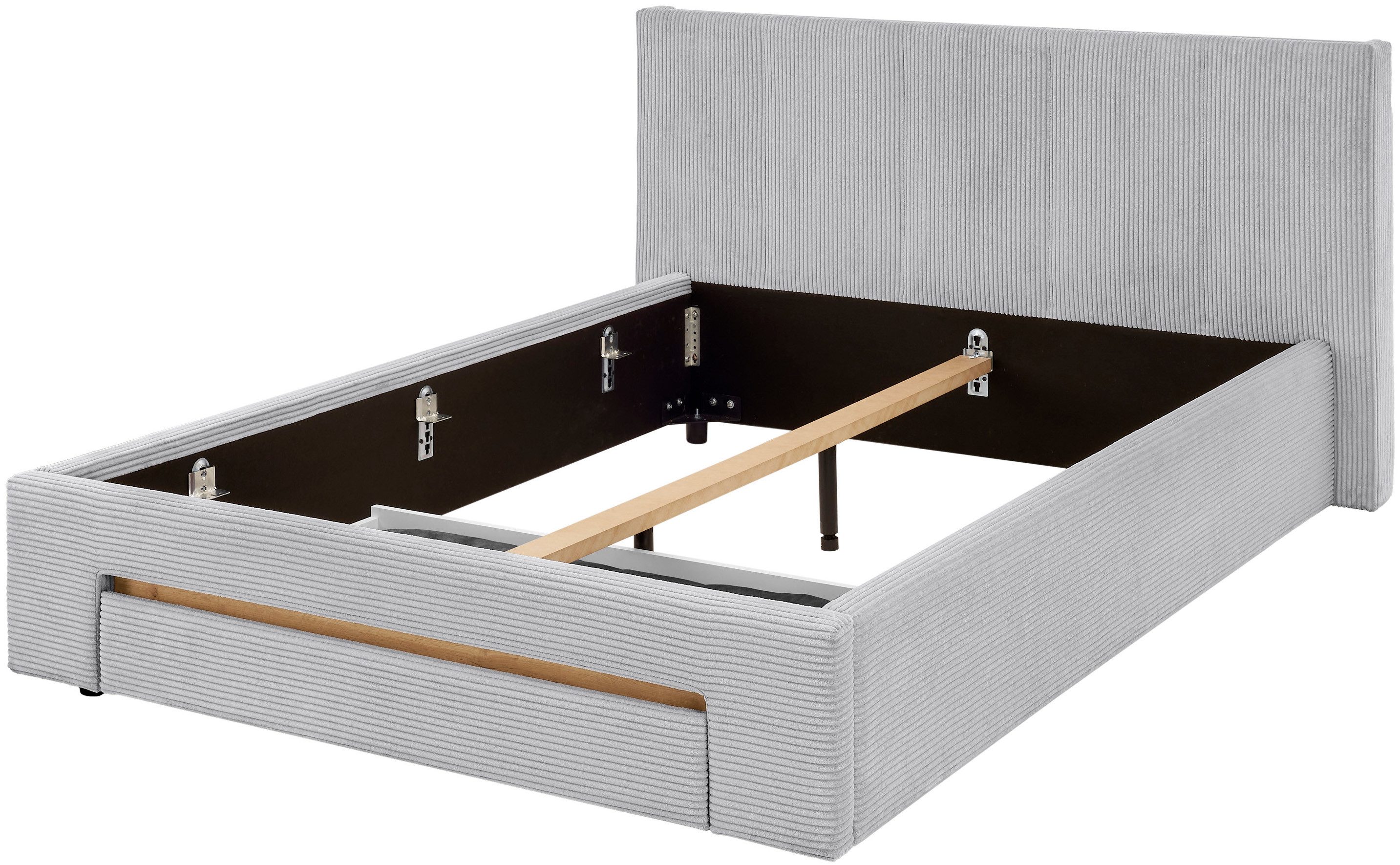 INOSIGN Gestoffeerd bed CiTY/GiRON, bedframe met bedlade, gestoffeerd opbergbed met hondenbed of opberglade, bekleding van corduroy of linnenlook