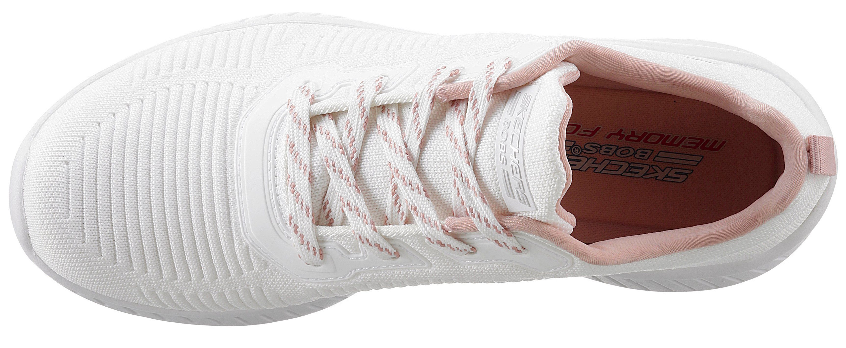 Skechers Sneakers BOBS SQUAD CHAOS AIR met gepolsterde schaprand, vrijetijdsschoen, lage schoen, veterschoen